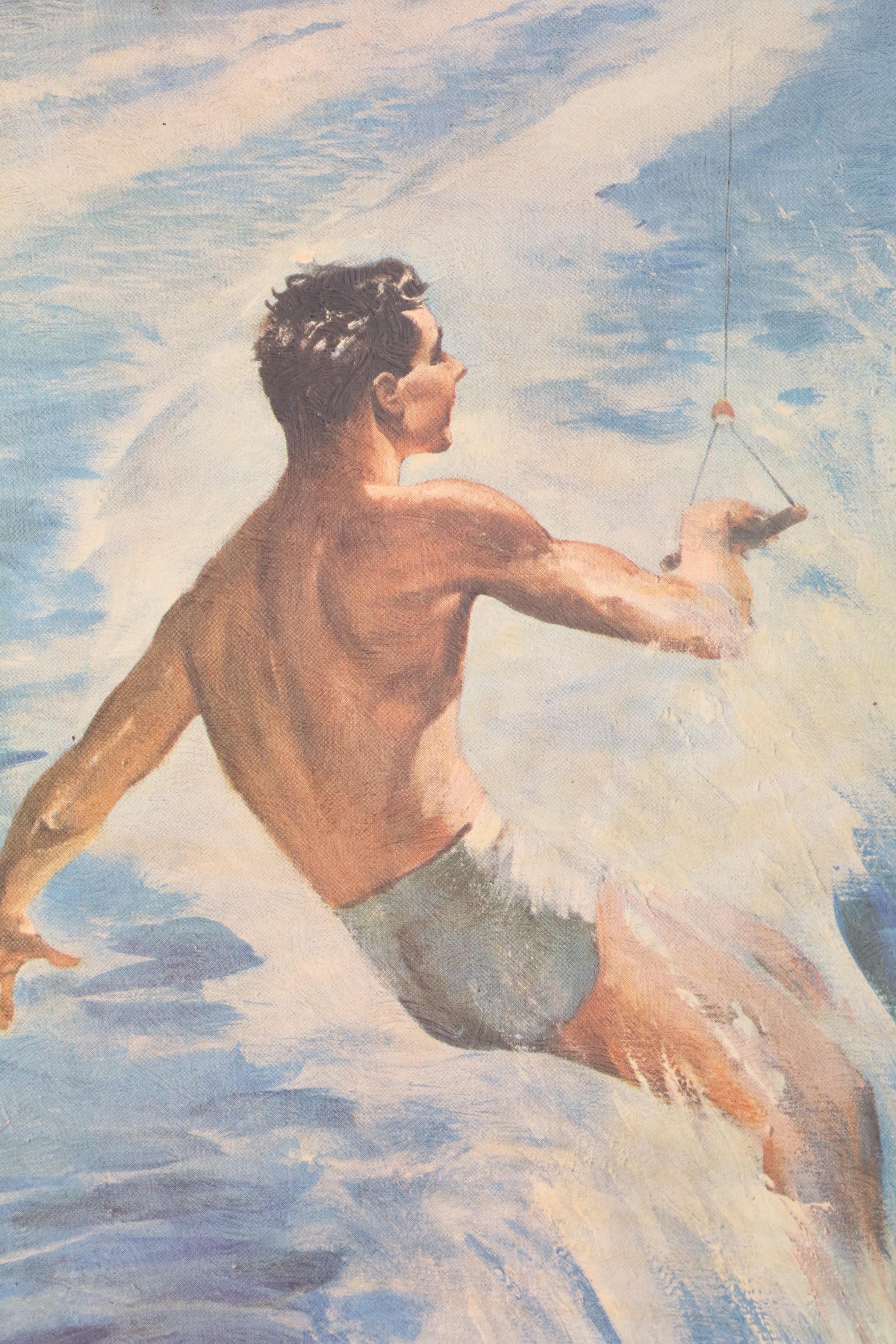 1950s-1960s Framed Surfing Prints