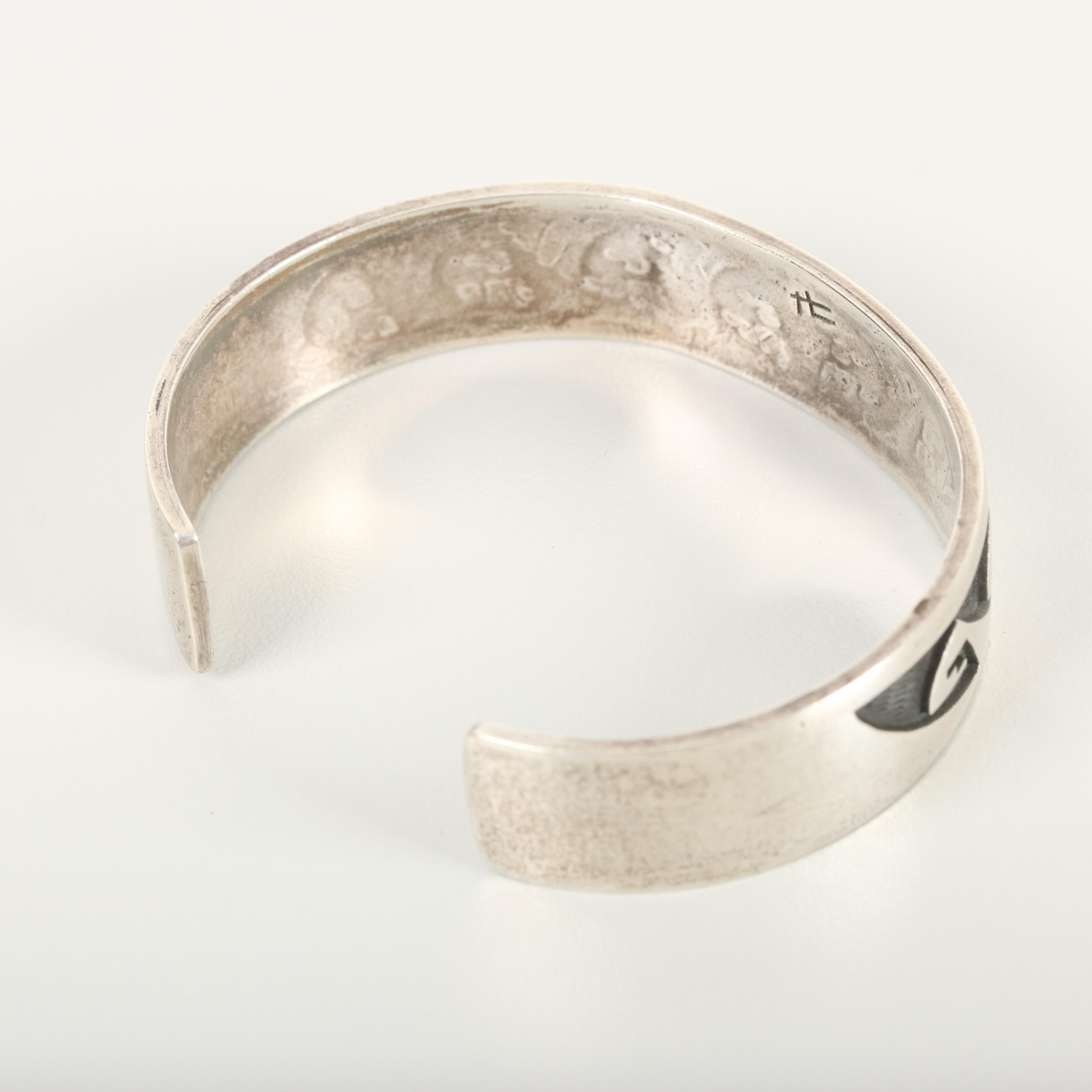 Hopicrafts Sterling Silver Overlay Cuff Bracelet
