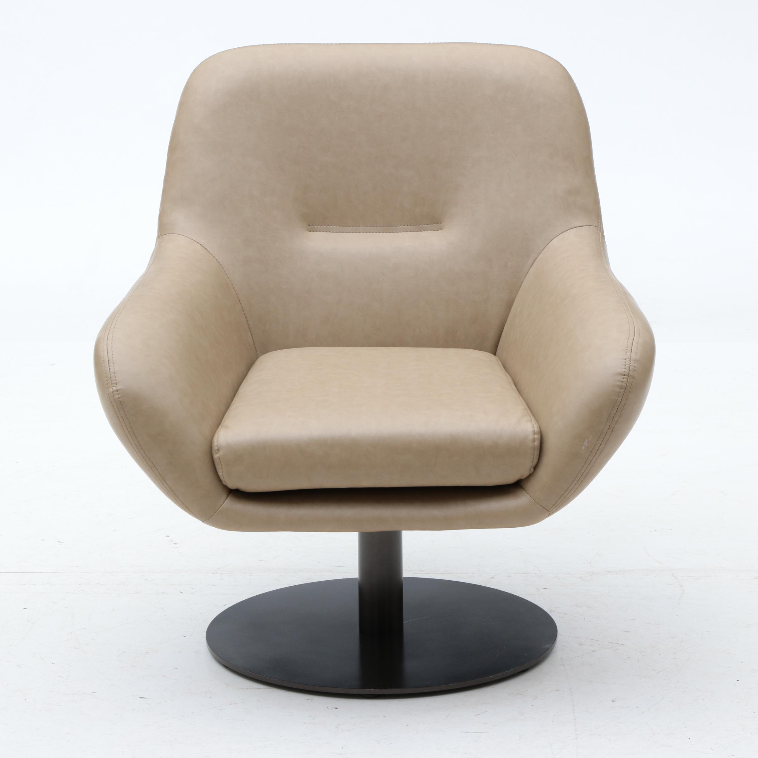 Contemporary Leather Lounge Chair by Uttermost