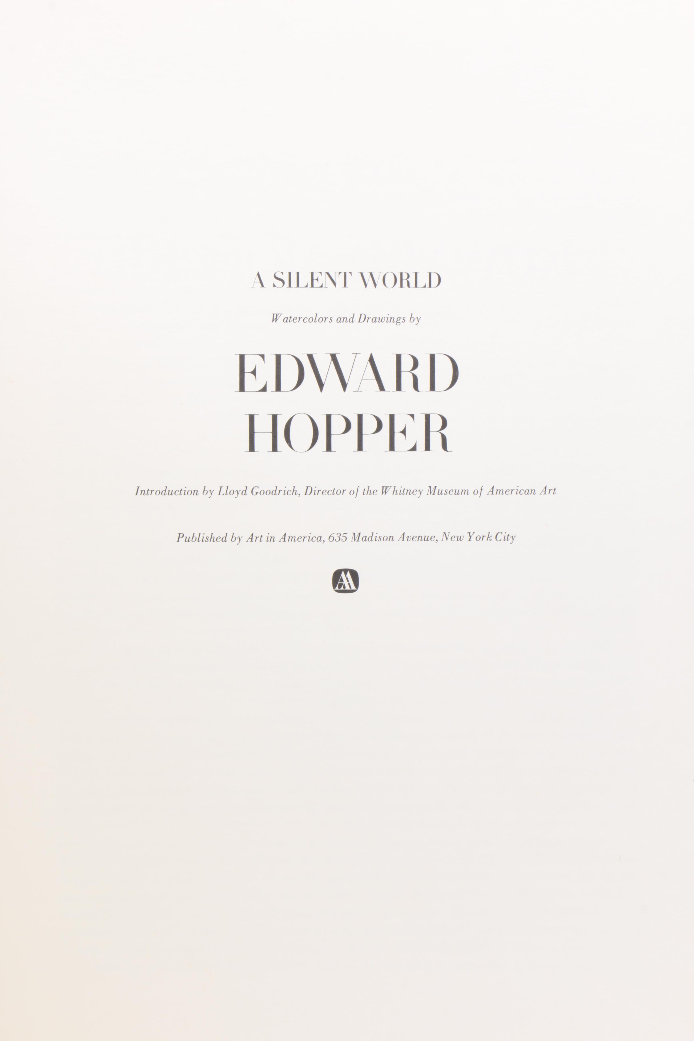 Reproduction Lithograph Portfolio "Edward Hopper: A Silent World"