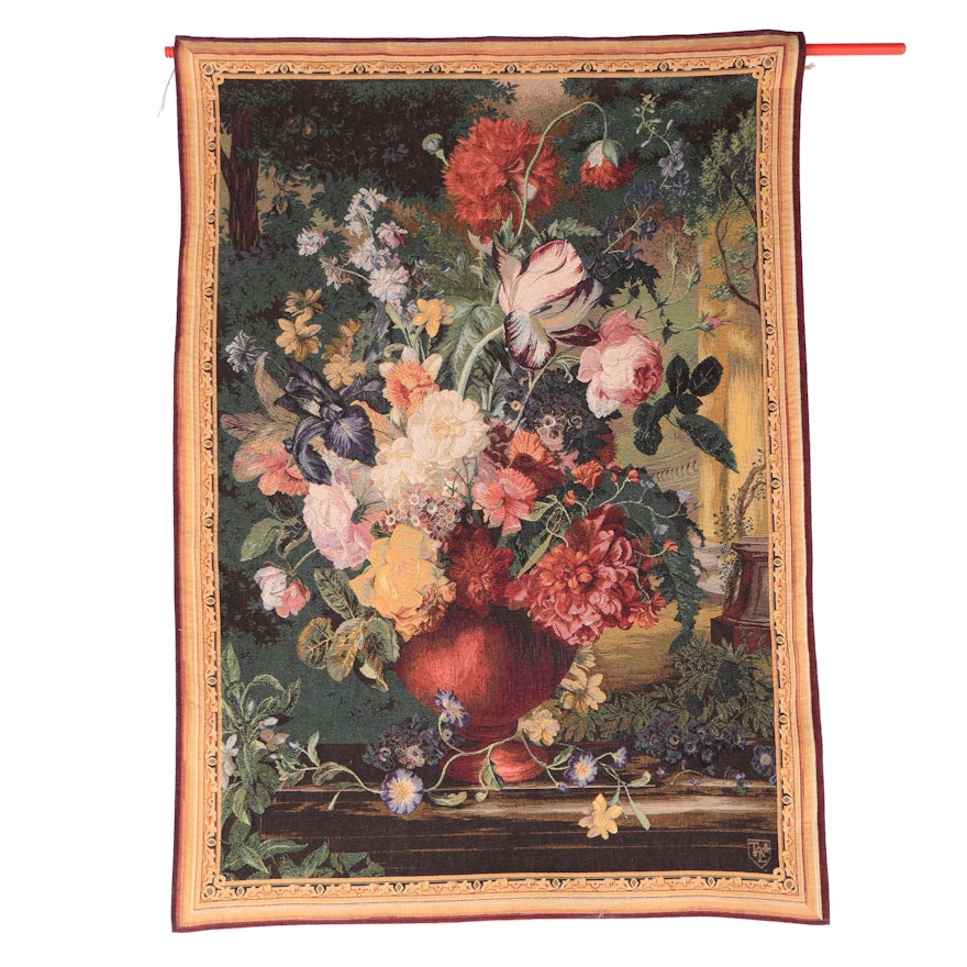 Goblys French "Bouquet Flamand" Wool Blend Wall Hanging