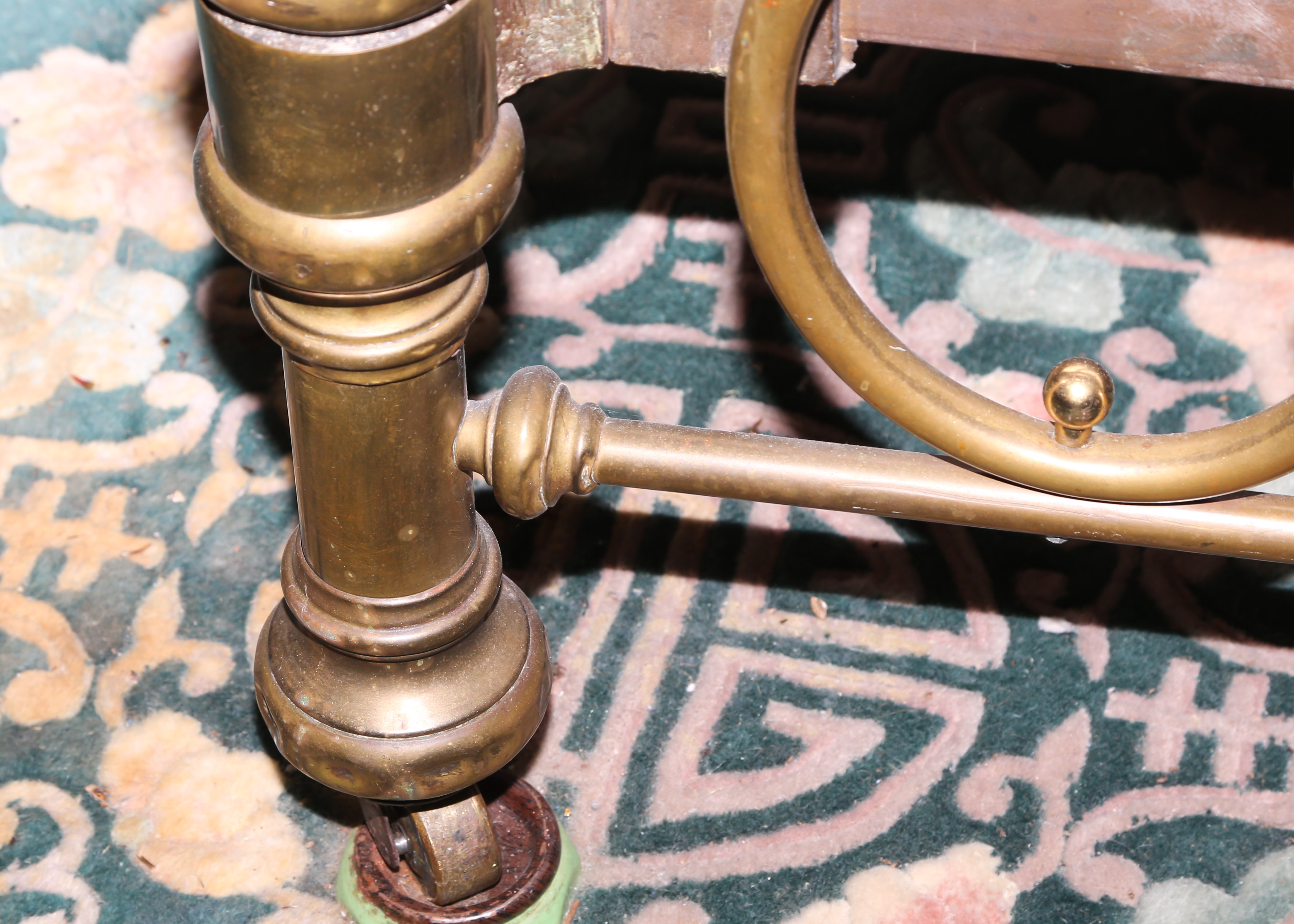 Art Nouveau Brass Bed Frame Queen Sized