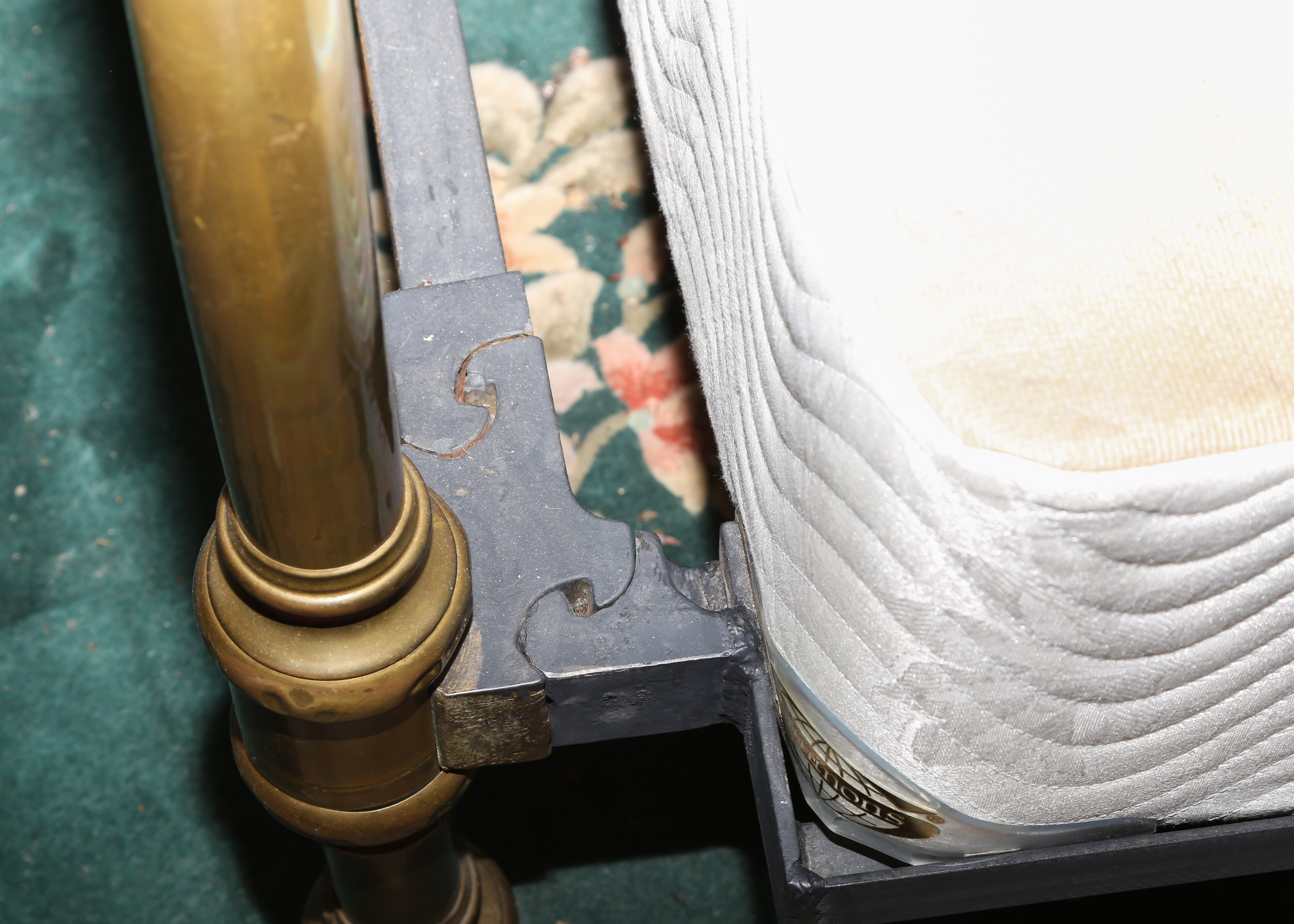 Art Nouveau Brass Bed Frame Queen Sized