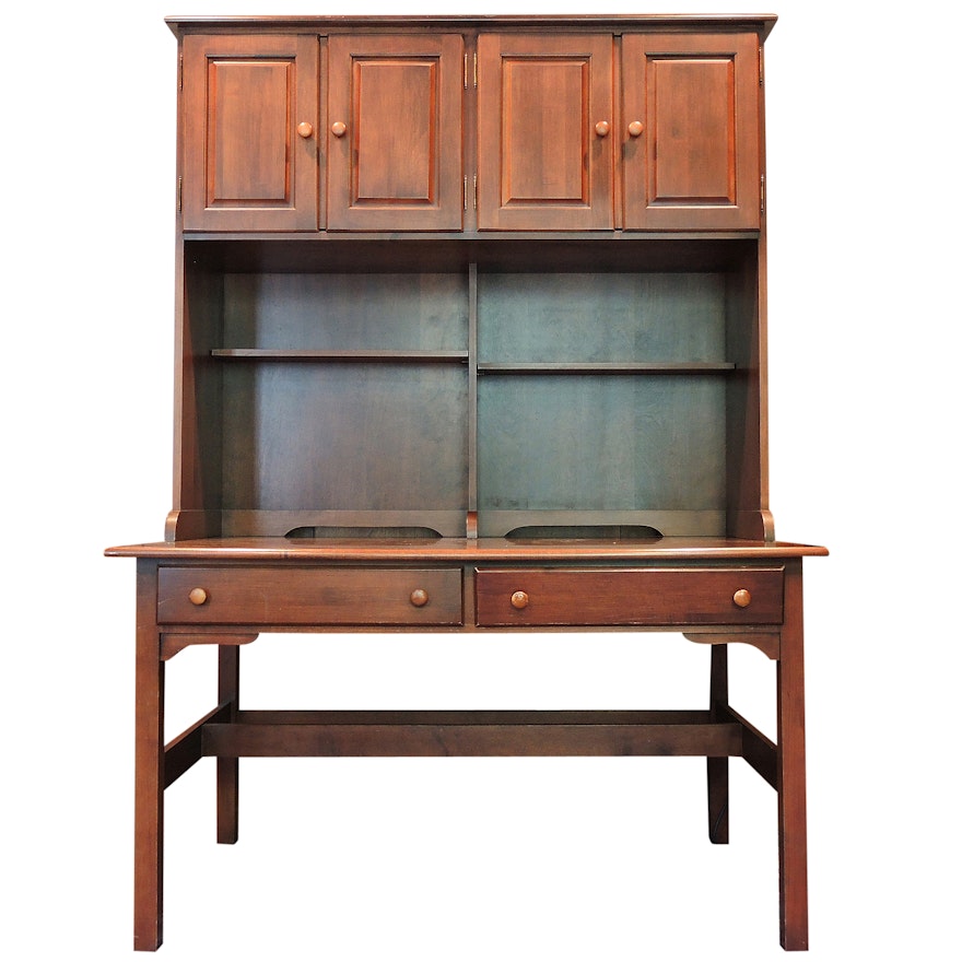 Contemporary Office Desk with Hutch by Moosehead Furniture