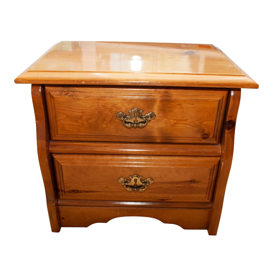 Federal Style Pine Nightstand, Late 20th Century