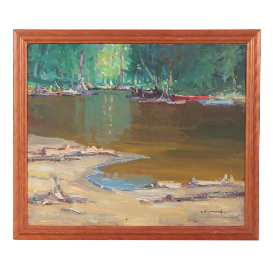 Leonard "Slim" Richmond Landscape Oil Painting