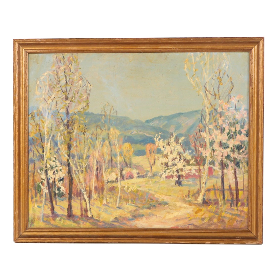 David Atwater 1968 Landscape Oil Painting