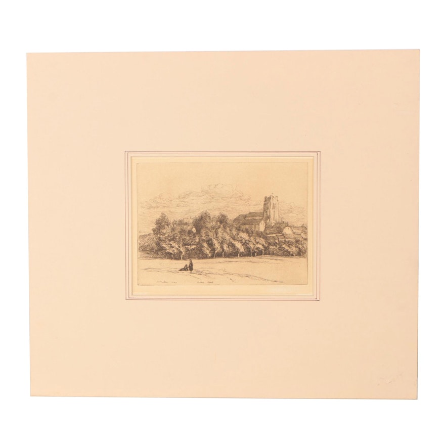 J.A. Poulter Engraving "Barn Hunts"