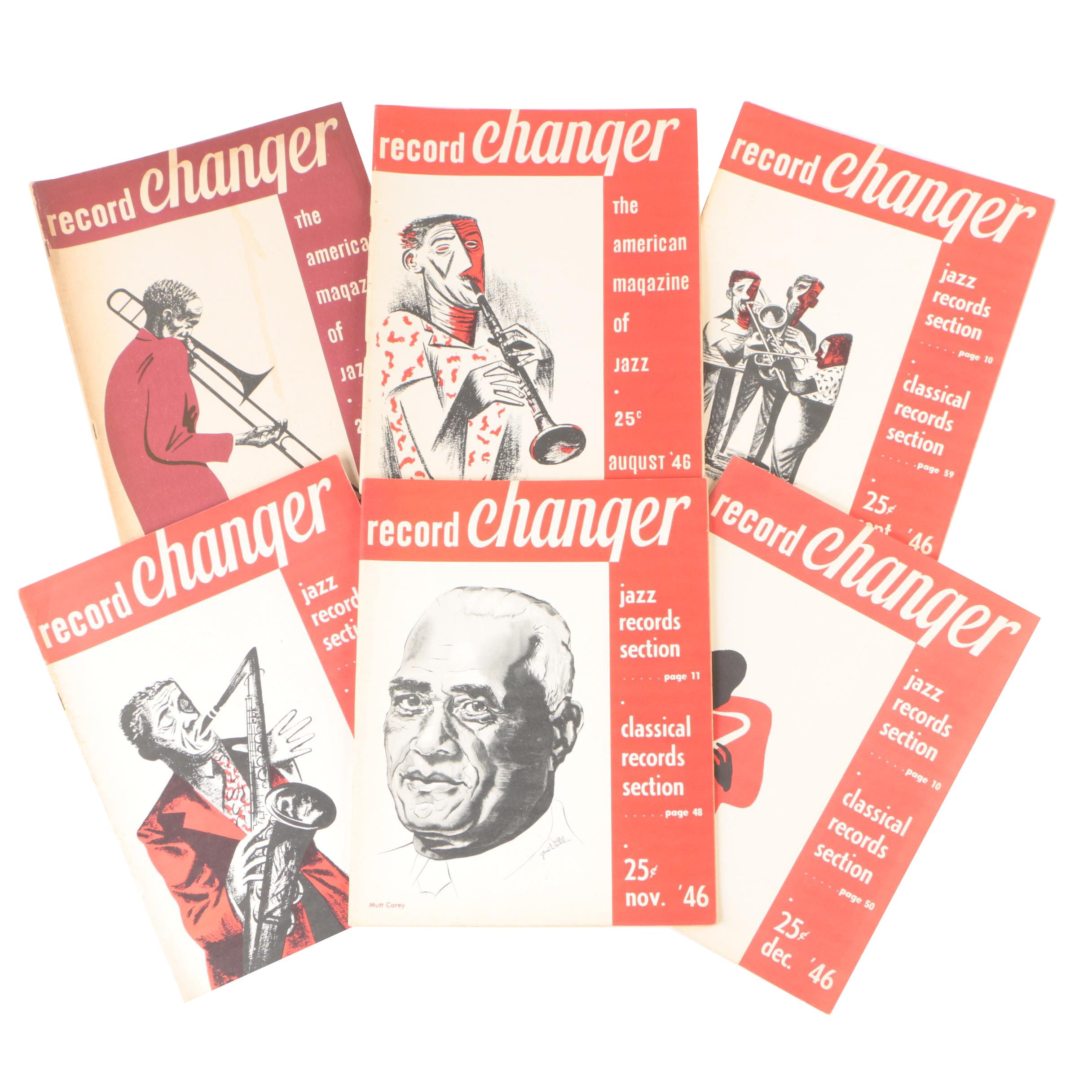 Ex-Libiris Jack Bradley 1946 "Record Changer" Jazz Music Magazines