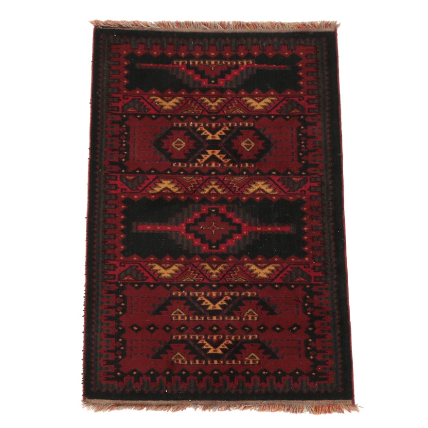 Power-Loomed Tribal-Style Accent Rug
