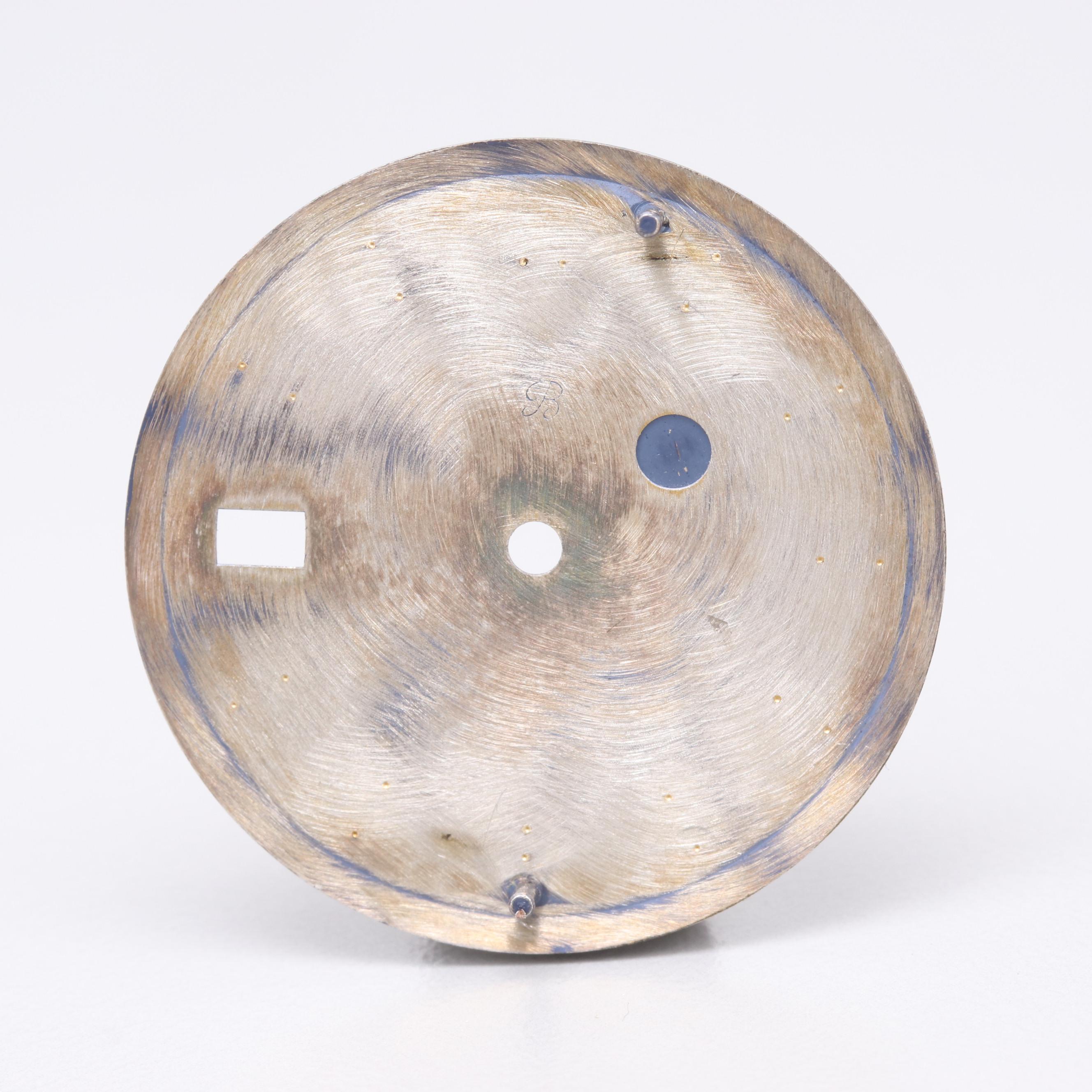 Rolex Watch Dial in Blue With Gold Indices