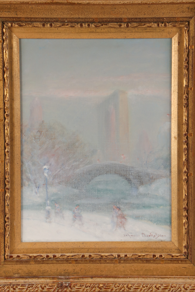 Johann Berthelsen Oil Painting on Canvas "Central Park, N.Y."