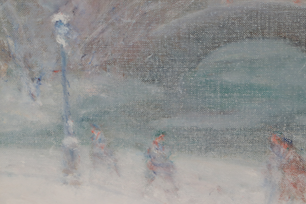 Johann Berthelsen Oil Painting on Canvas "Central Park, N.Y."