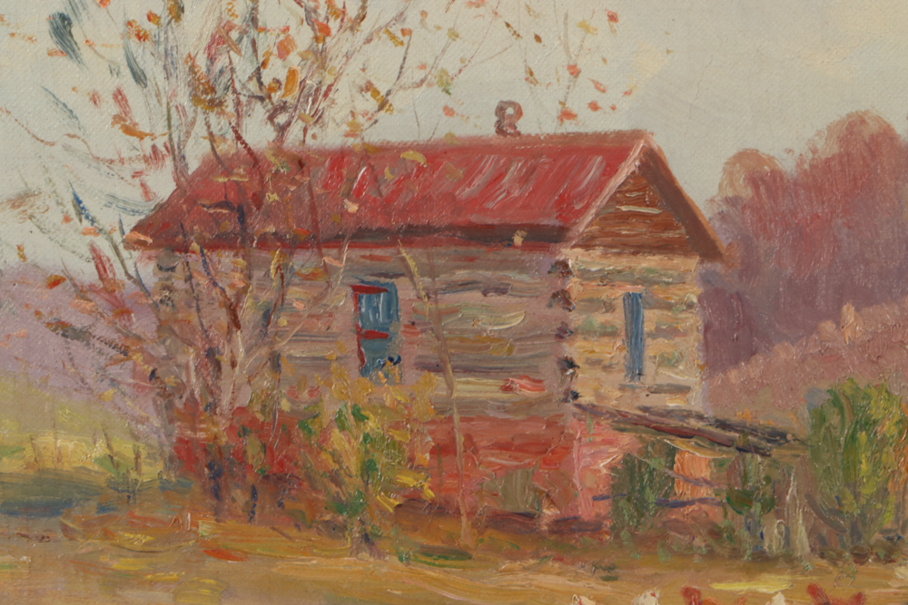 Charles Alfred Meurer Oil Painting of Pastoral Scene