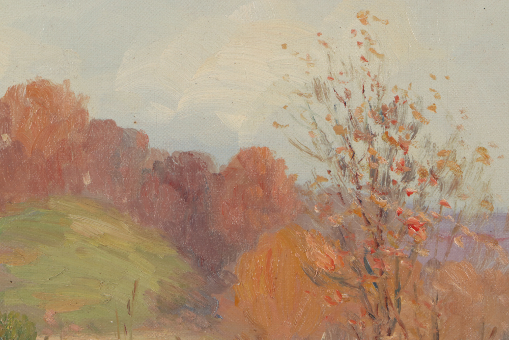 Charles Alfred Meurer Oil Painting of Pastoral Scene