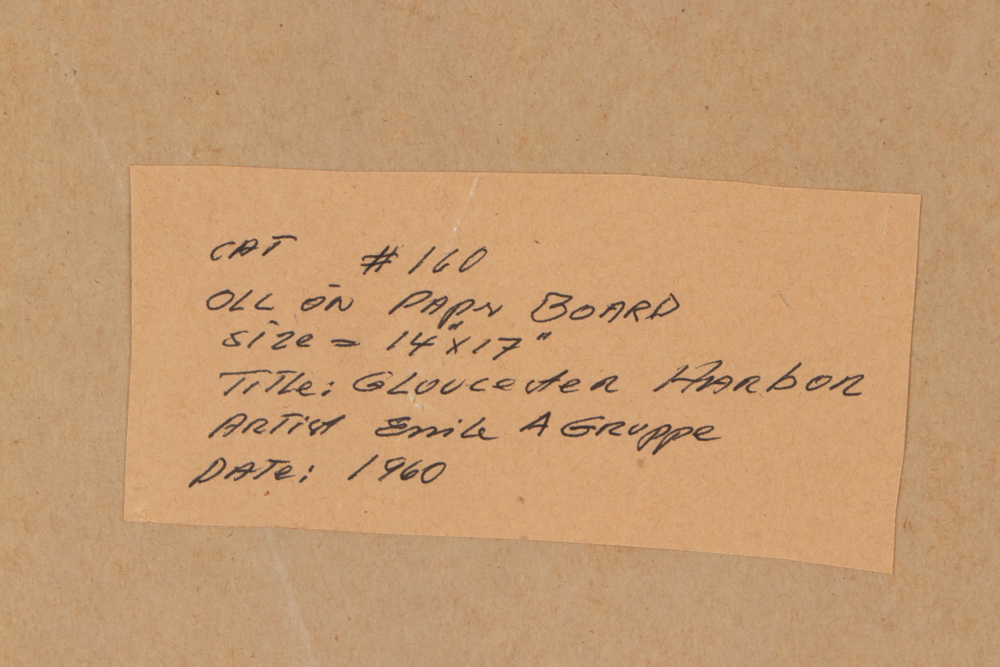 Emile Albert Gruppé Oil Painting "Gloucester Harbor"