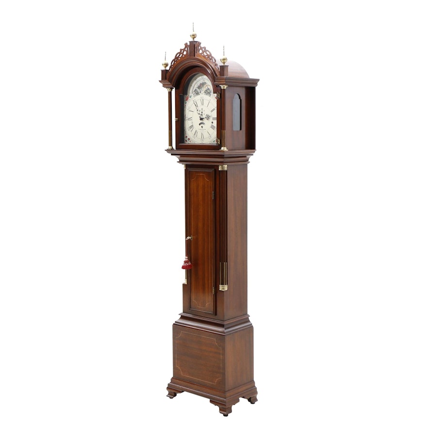 Vintage Aaron Willard Grandfather Clock with Sligh Movement