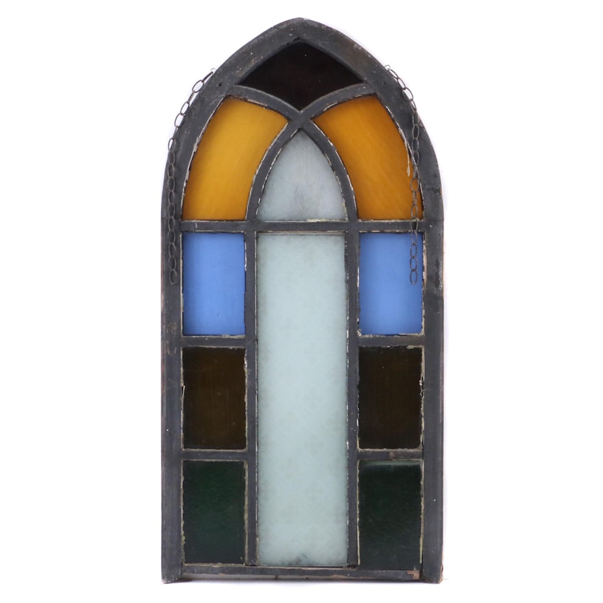 Pointed-Arch Stained Glass Window