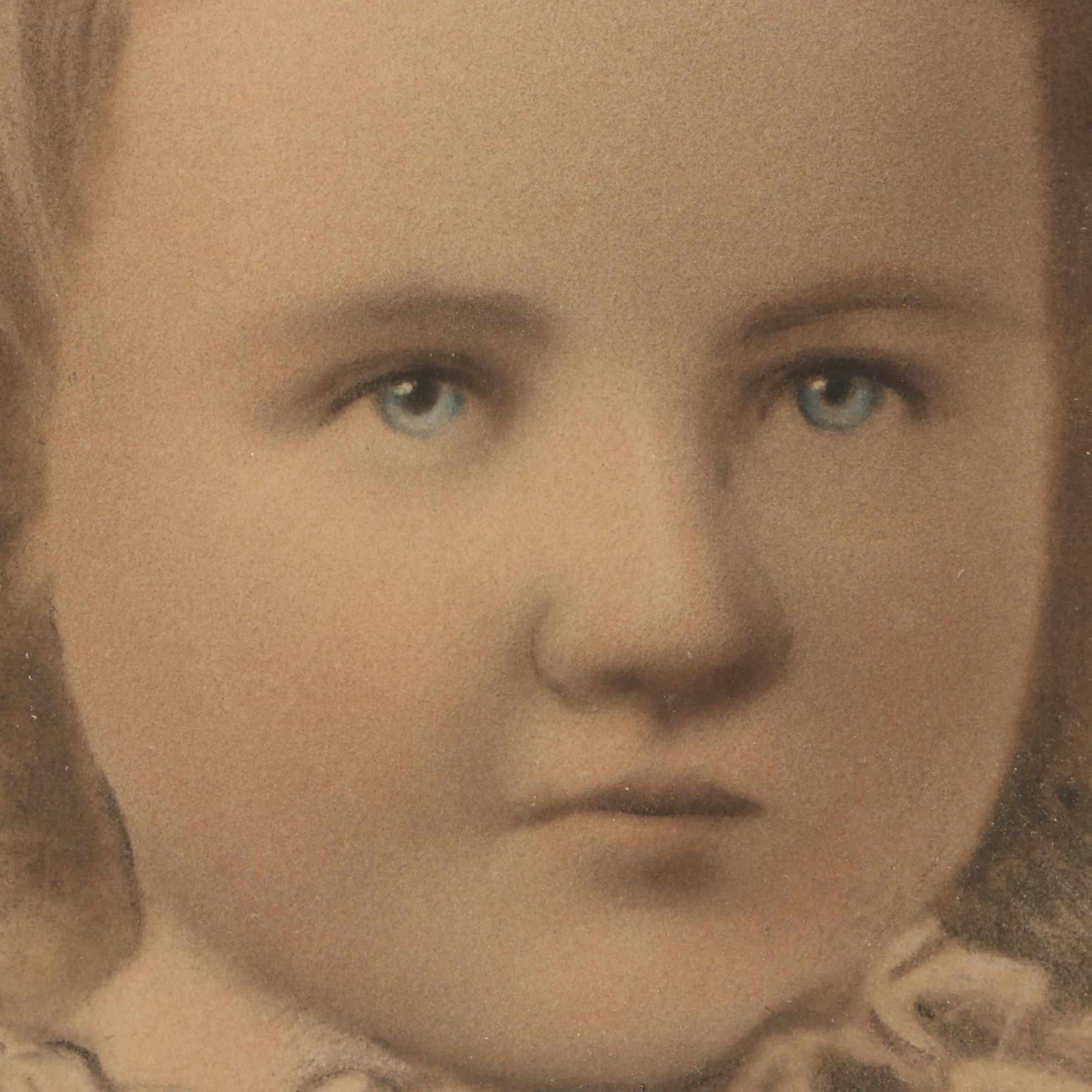 19th-Century Photographic Portrait of a Young Victorian Girl
