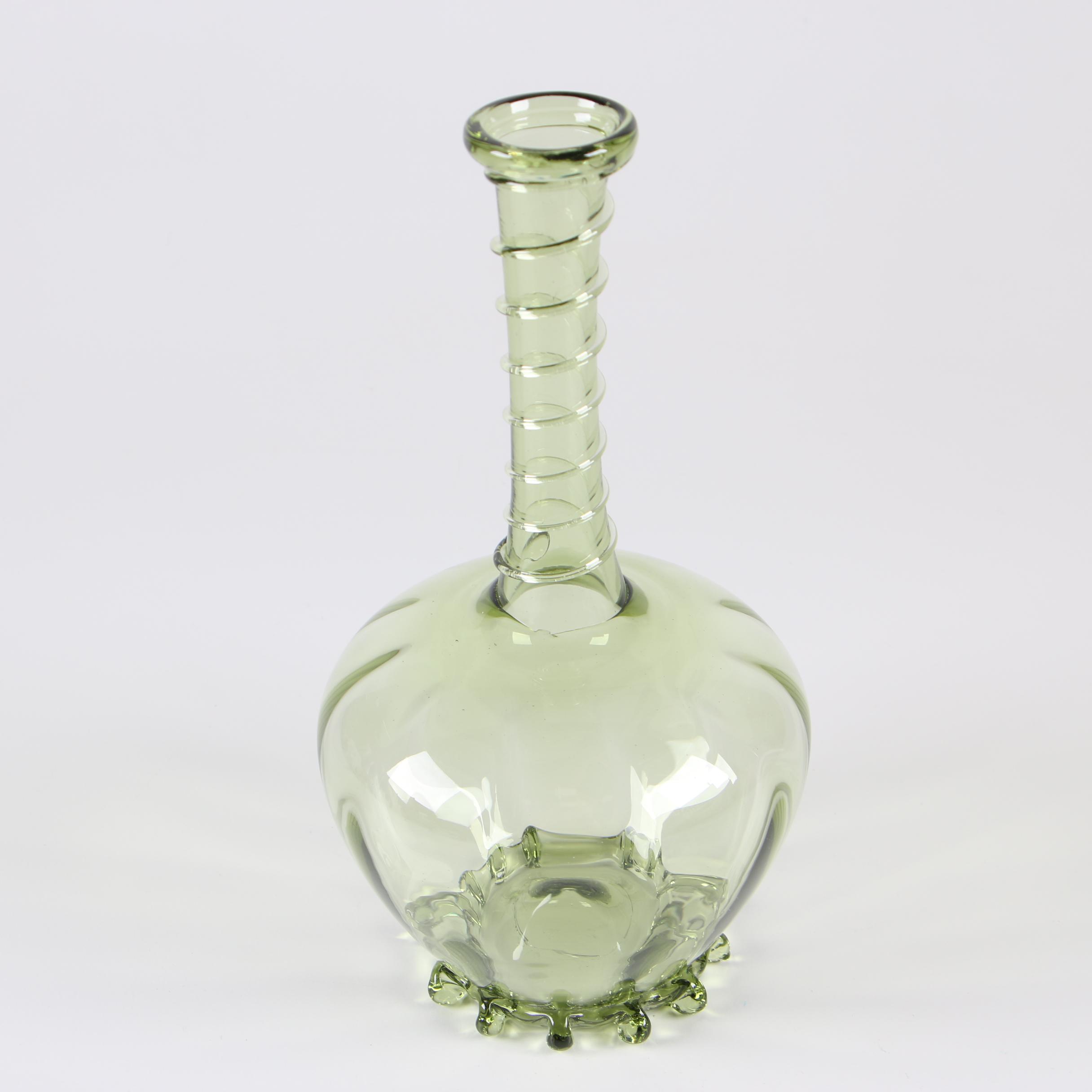 Juliska "Naomi" Green Glass Vase