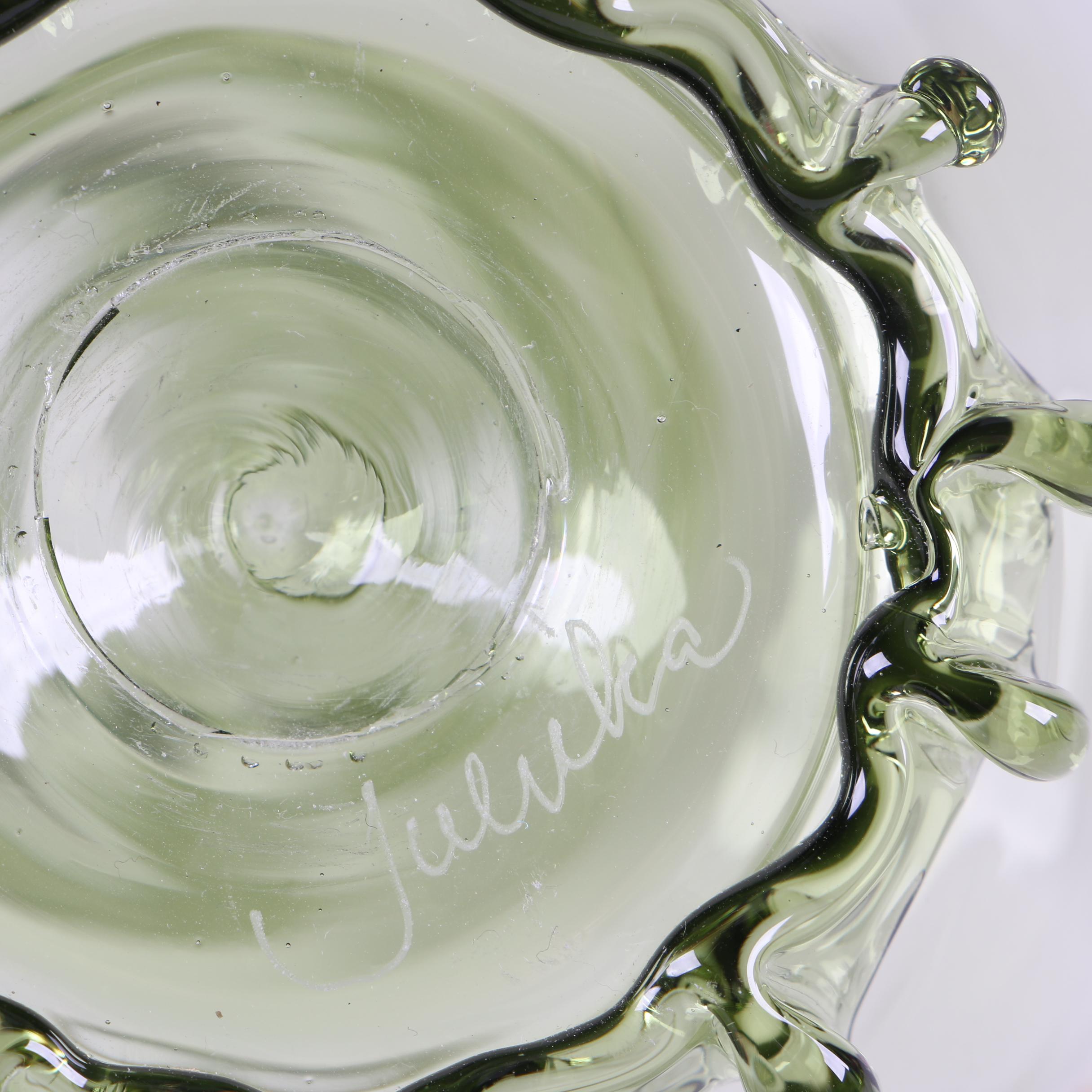Juliska "Naomi" Green Glass Vase