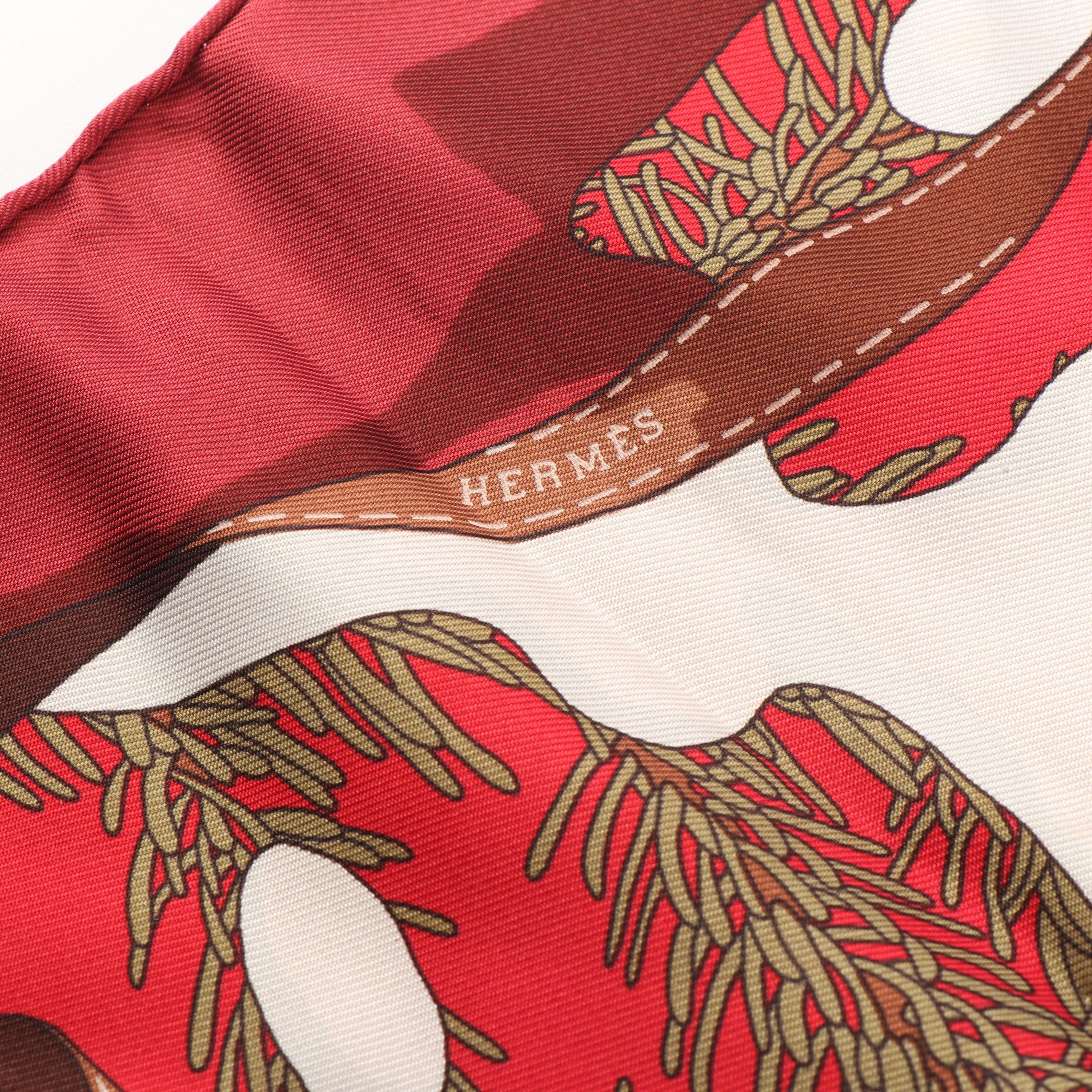 2004 Hermès of Paris "Noël au 24 Faubourg" Silk Scarf