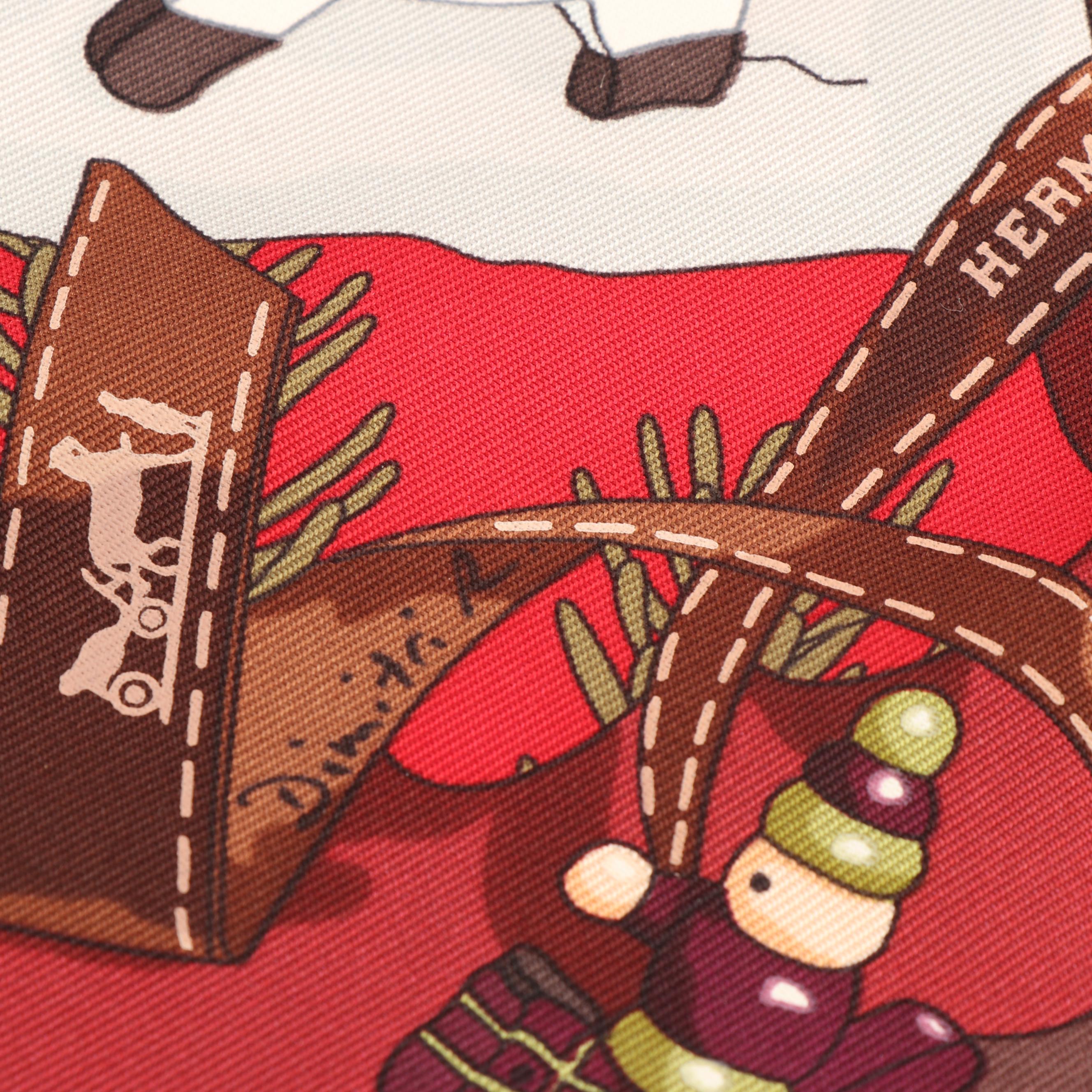 2004 Hermès of Paris "Noël au 24 Faubourg" Silk Scarf