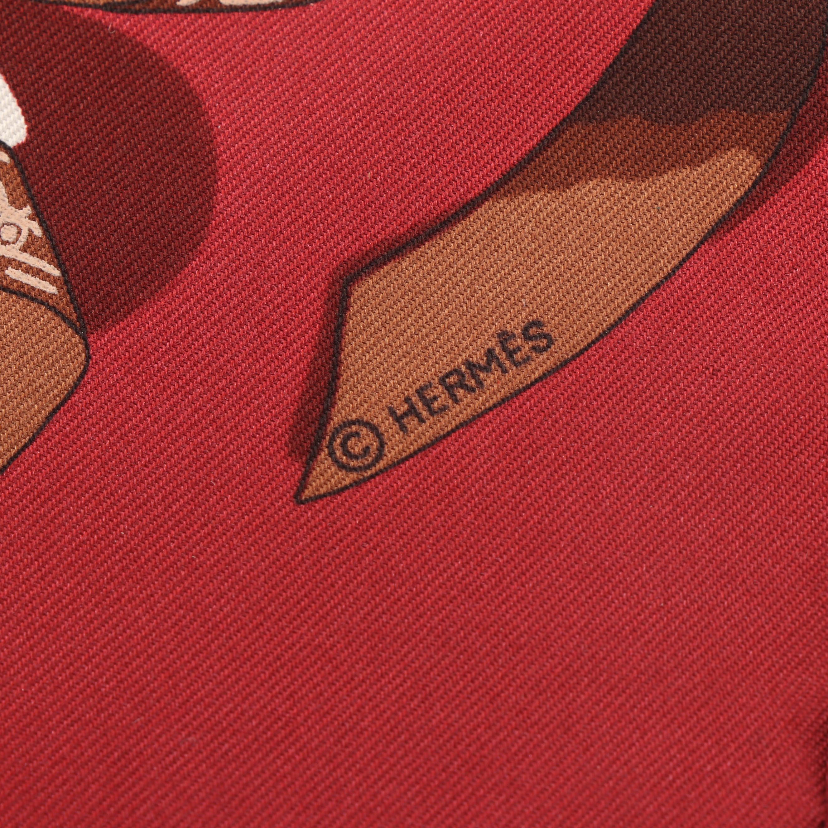 2004 Hermès of Paris "Noël au 24 Faubourg" Silk Scarf