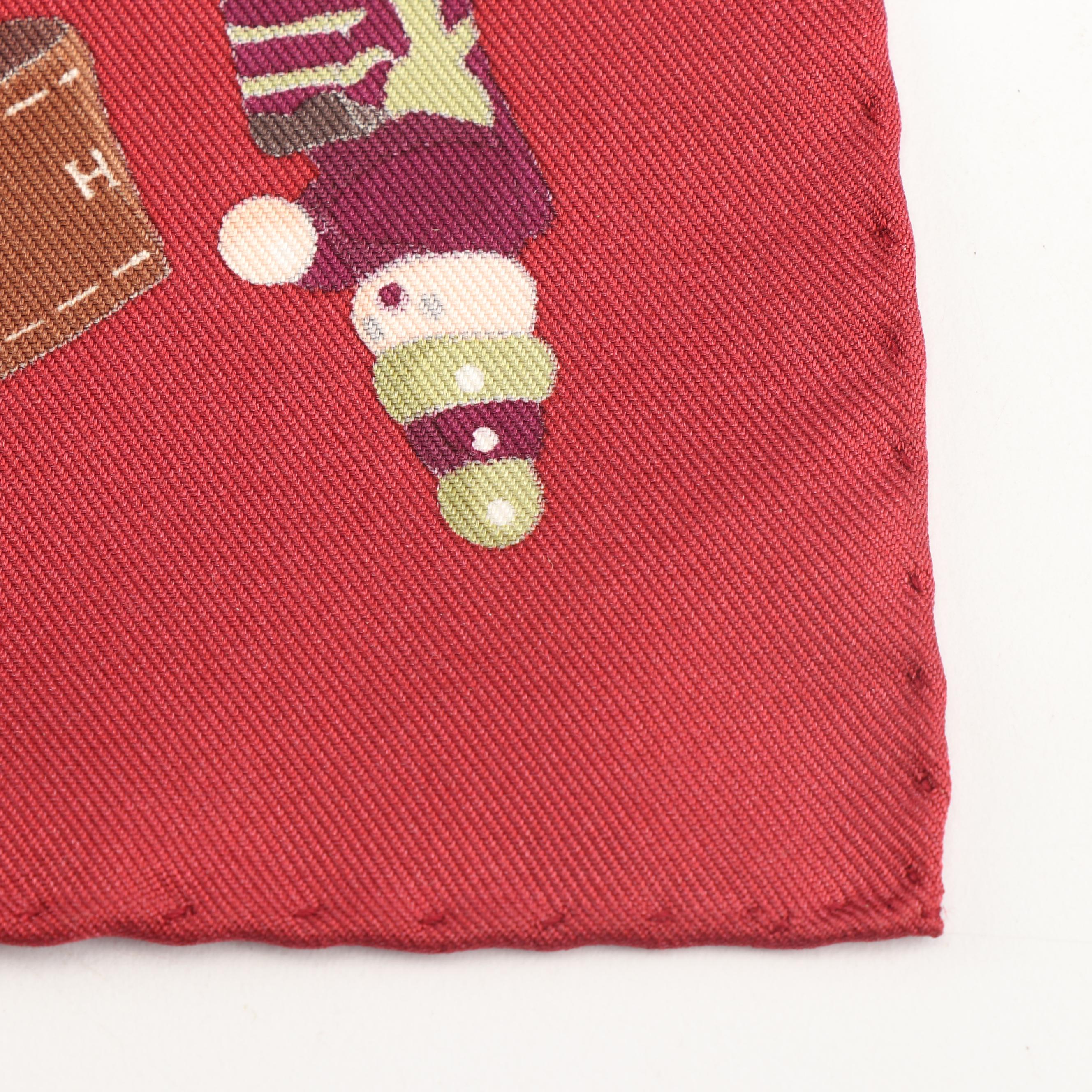 2004 Hermès of Paris "Noël au 24 Faubourg" Silk Scarf