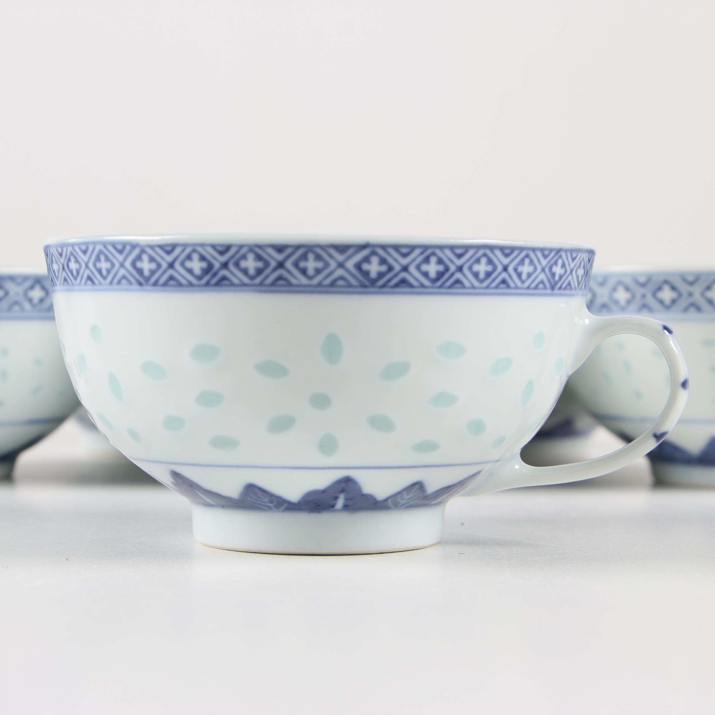 Chinese "Rice Grain" Porcelain Dinnerware