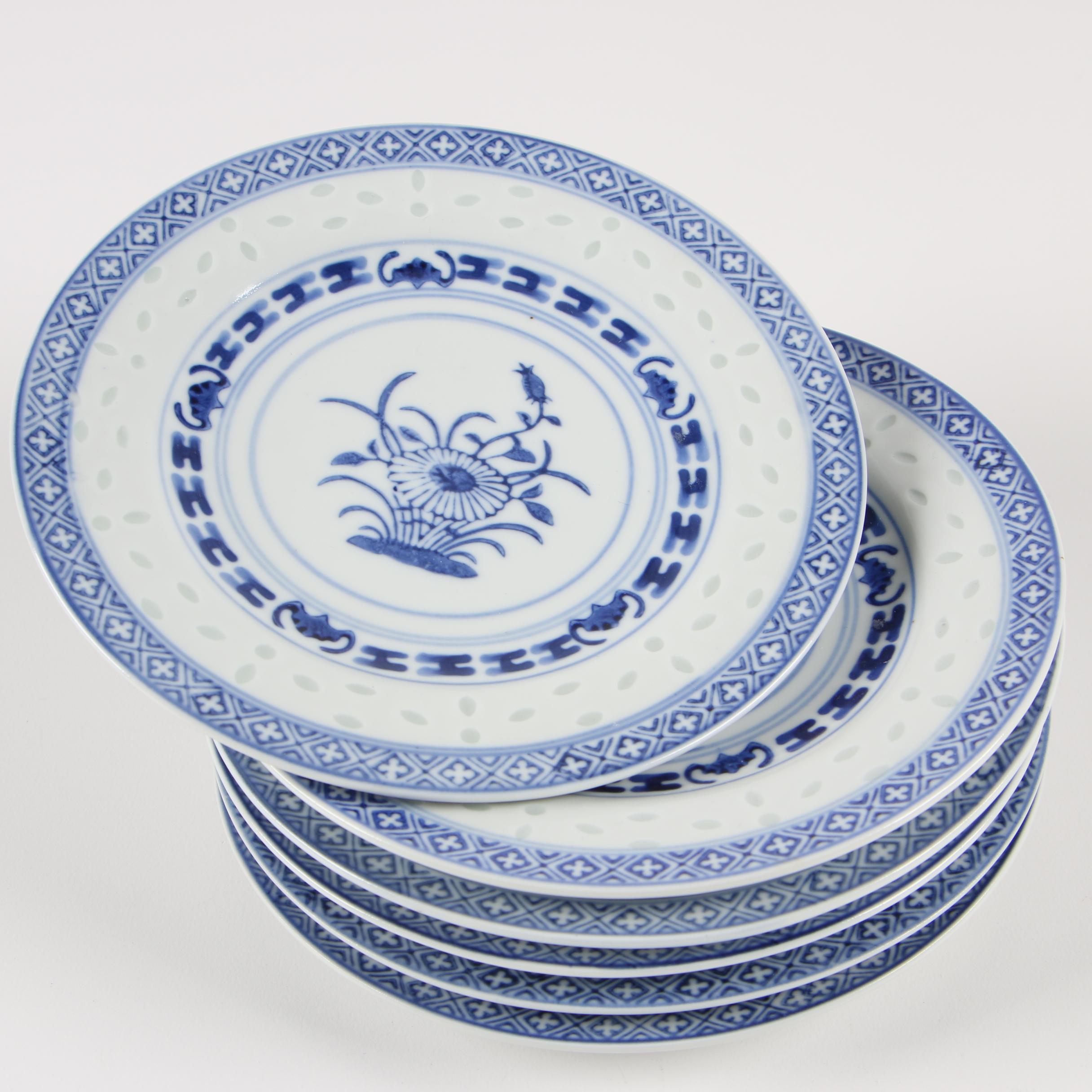 Chinese "Rice Grain" Porcelain Dinnerware