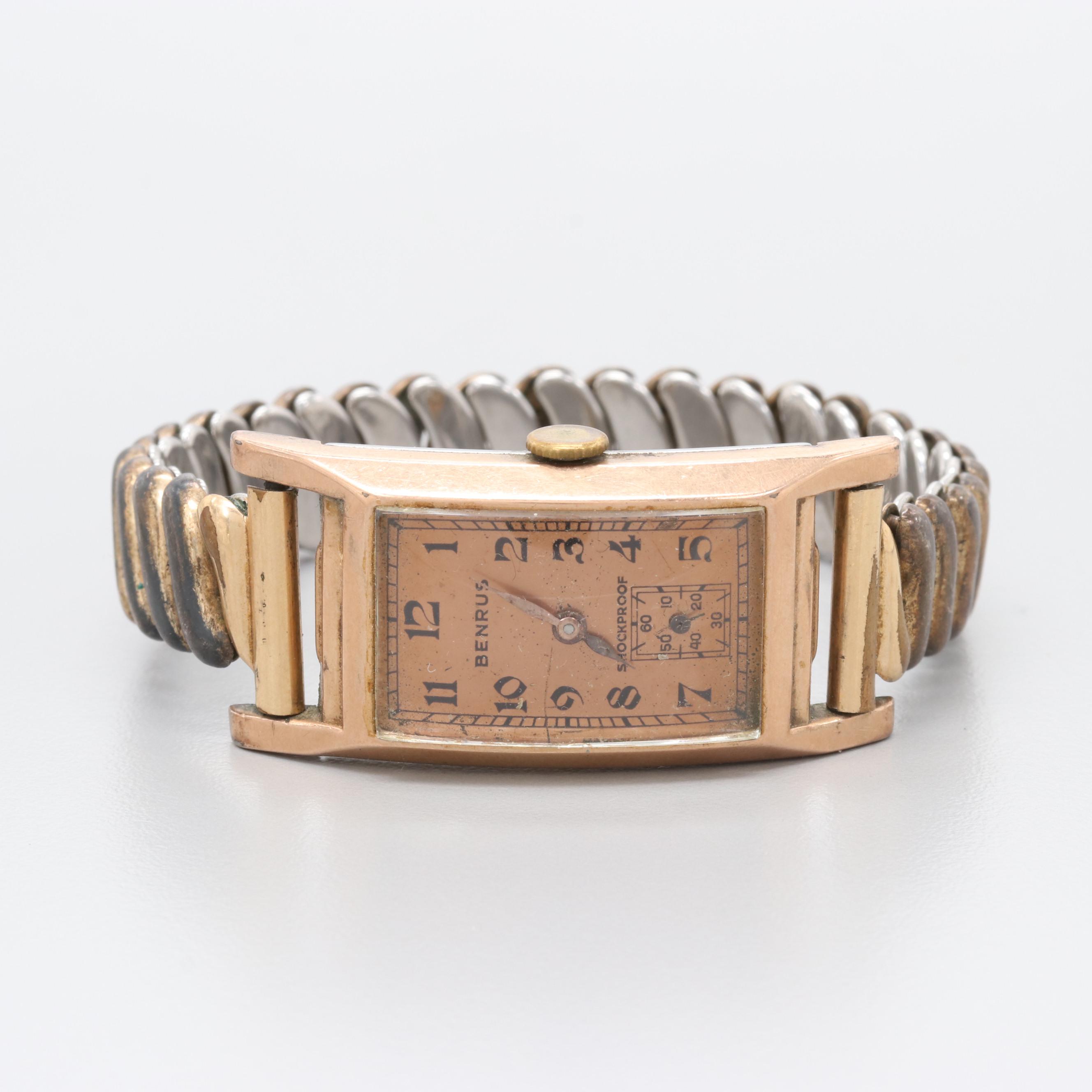 Vintage Benrus Curved Tank Style Watch