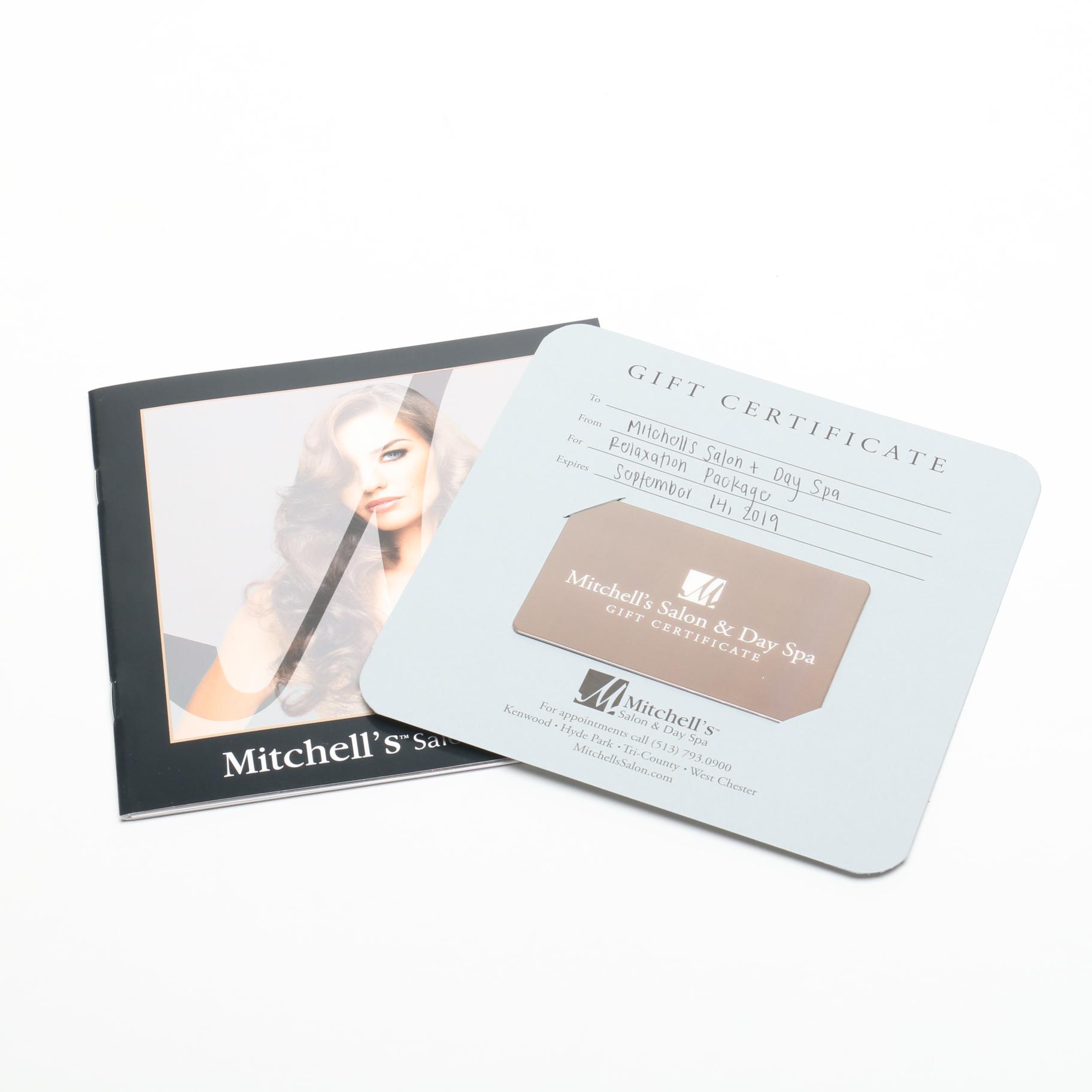 Mitchell Salon & Day Spa Gift Certificate
