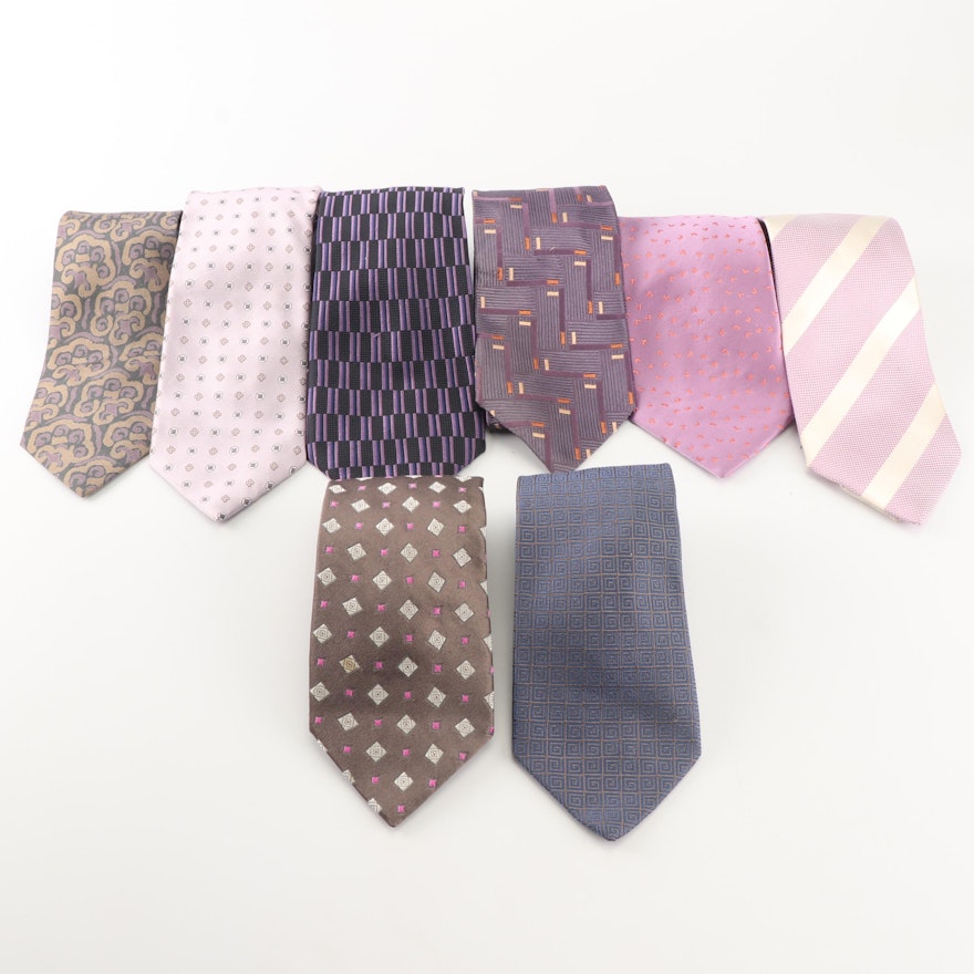 Designer Silk Neckties including Giorgio Armani and Henry Jacobson