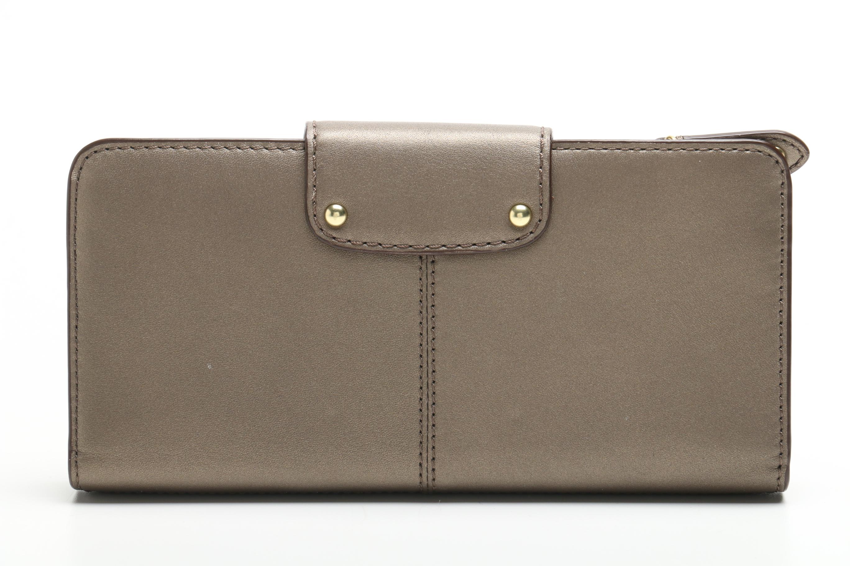 Coach Taylor Embossed Leather Alexis Carryall and Ashley Leather Wallet