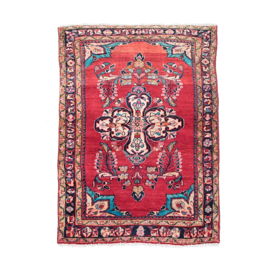 Hand-Knotted Persian Mahal Wool Rug