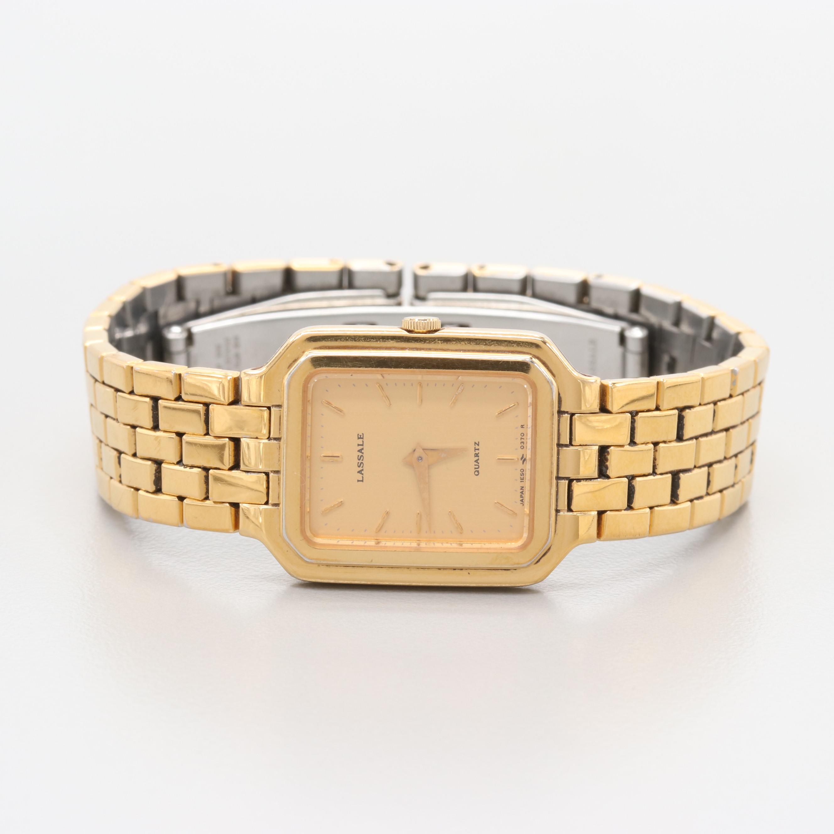 Lassale Gold Tone Quartz Watch