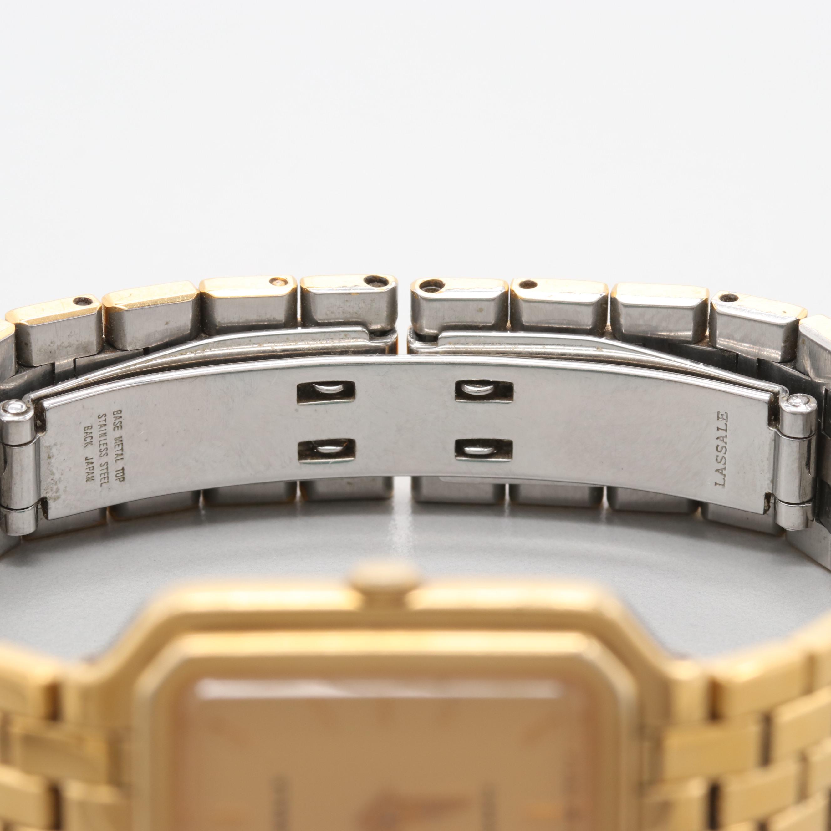 Lassale Gold Tone Quartz Watch