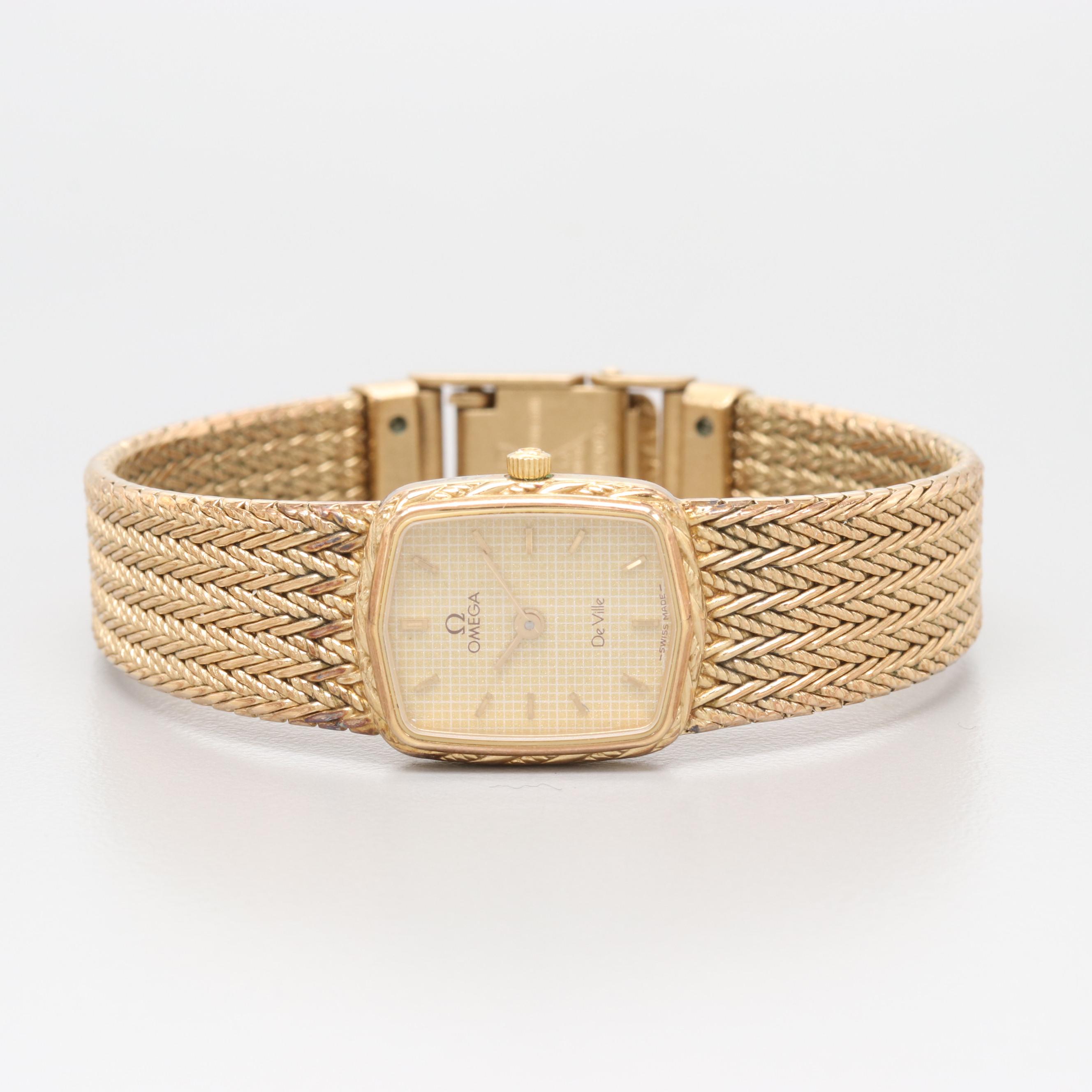 Omega DeVille 1375 Quartz Gold Plated Watch