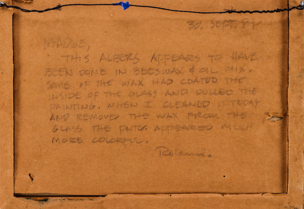 Josef Albers Oil Painting "Study for a Homage to the Square"