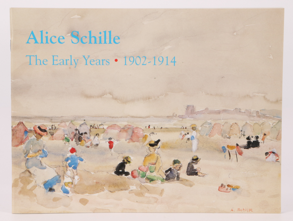 Alice Schille Watercolor Painting "Child on Green Chair"