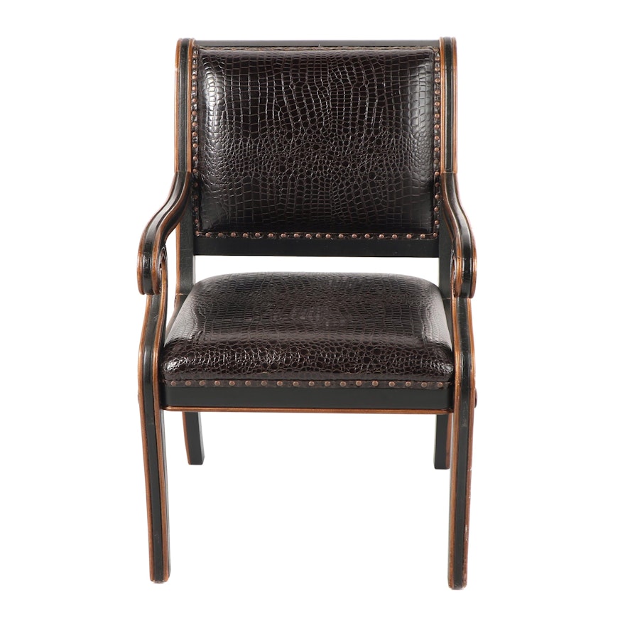 Empire Style Upholstered Armchair by Ultimate Chairs Limited, 21st Century