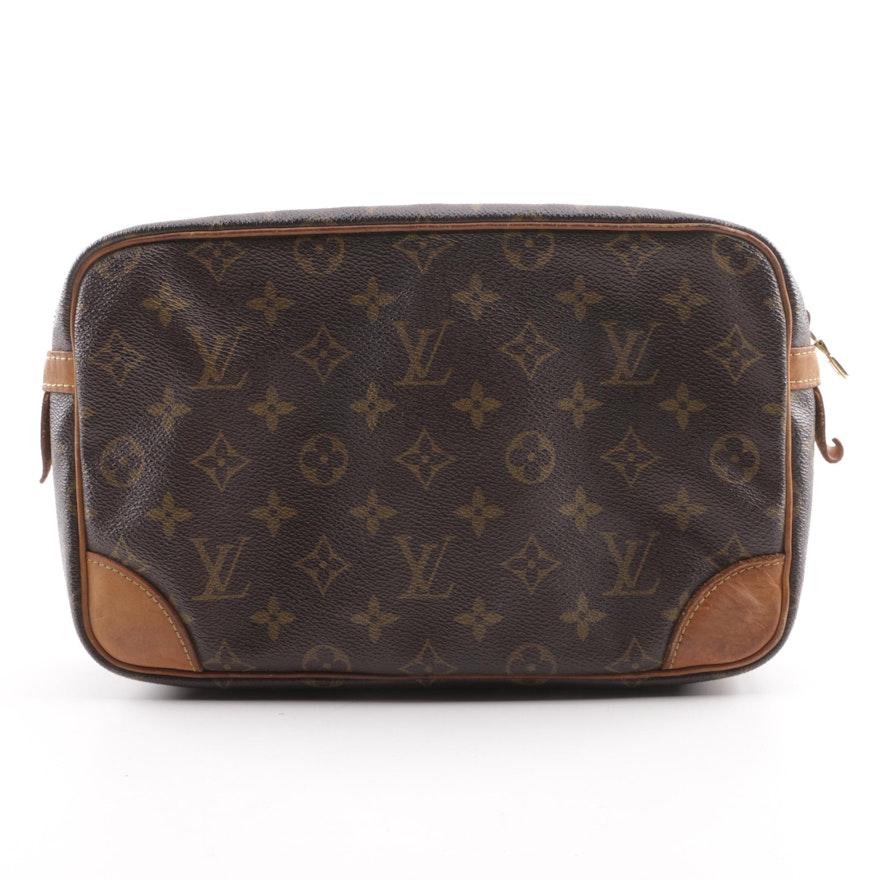 1990 Vintage Louis Vuitton Paris Compiegne Pochette Cosmetic Bag