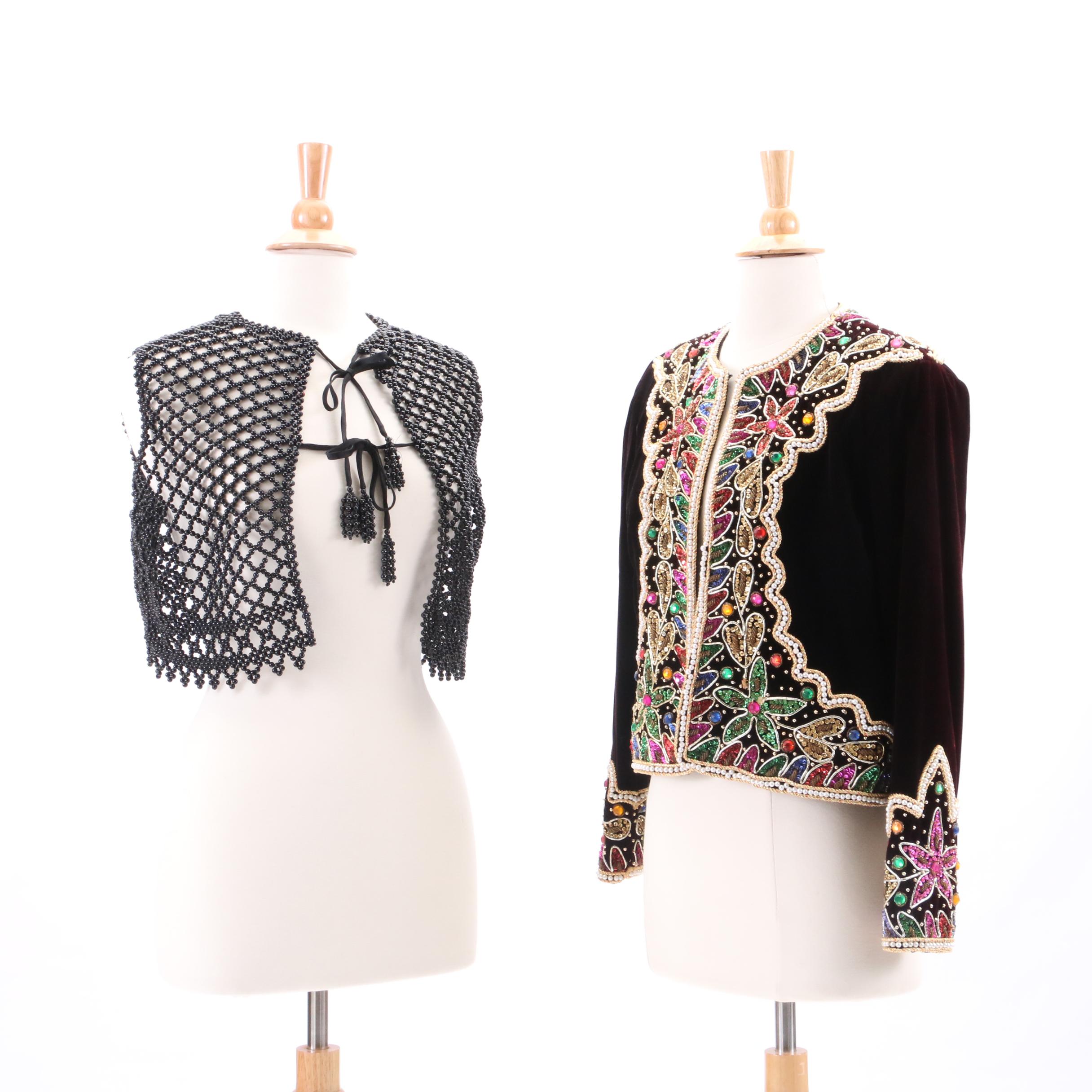 Vintage Nagpal Embellished Bolero-Style Jacket and Baar & Beards Beaded Vest