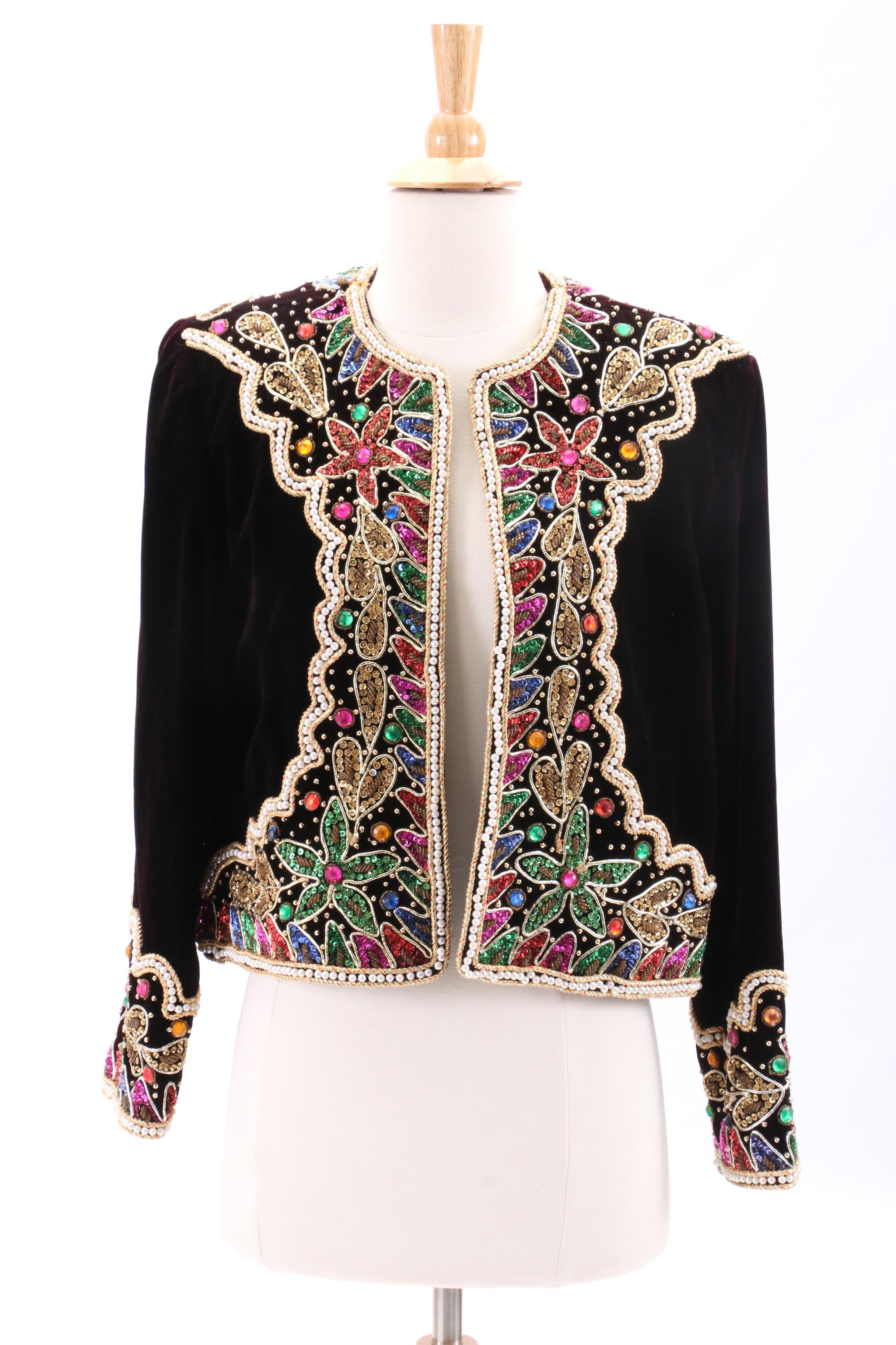 Vintage Nagpal Embellished Bolero-Style Jacket and Baar & Beards Beaded Vest