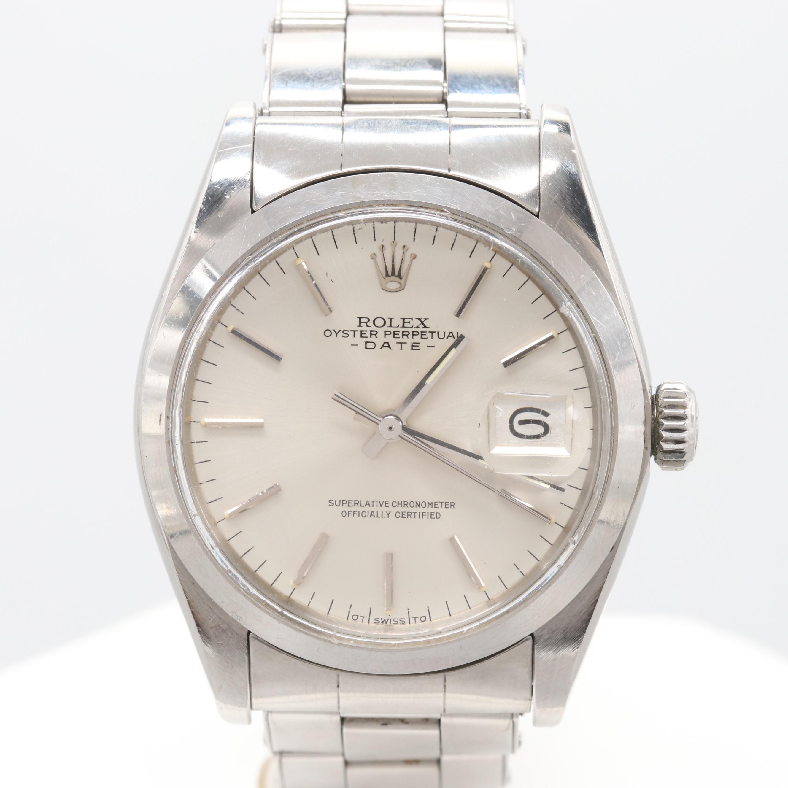 Vintage Rolex Oyster Perpetual Date 1500 Watch