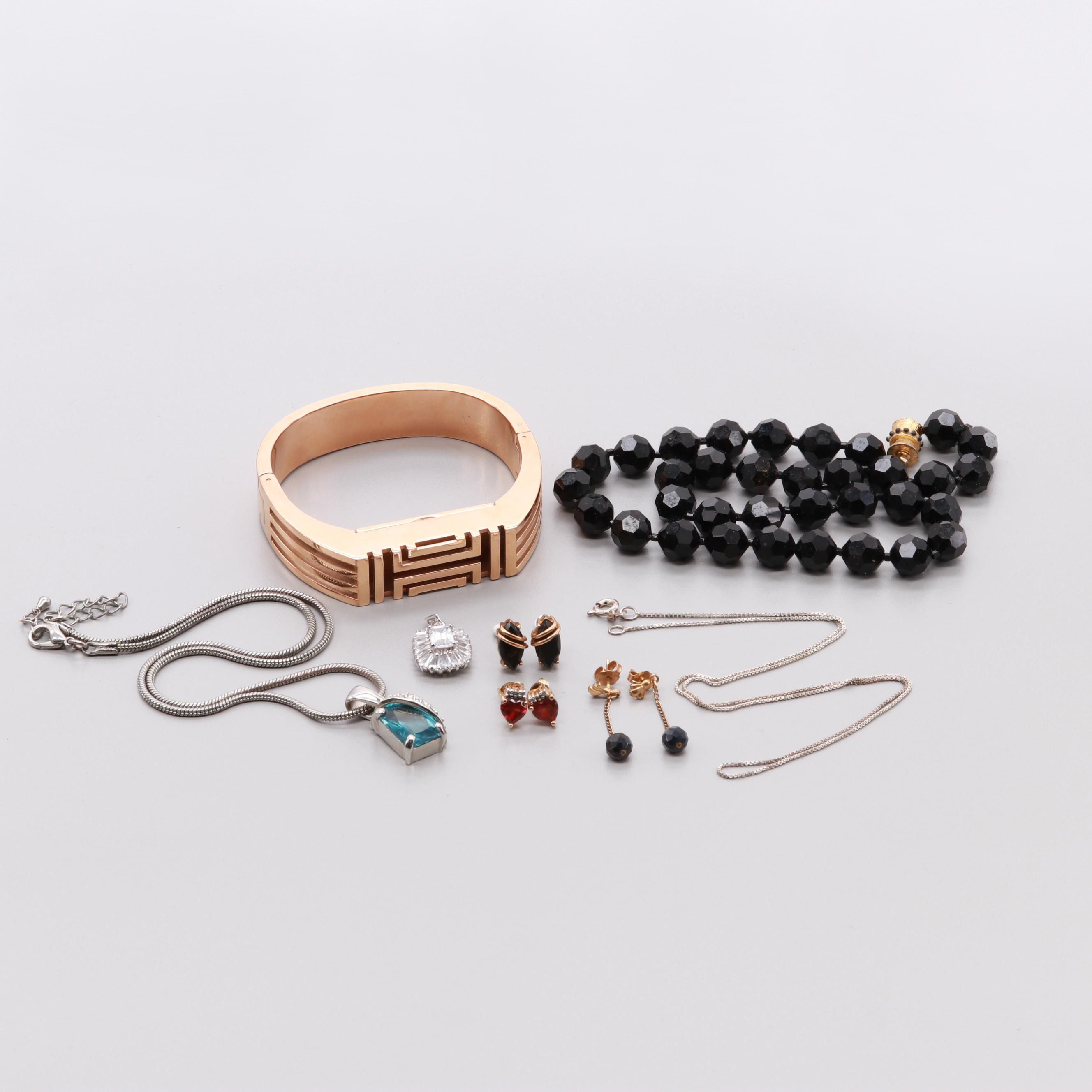 Tory Burch Gold Tone Fitbit Bracelet and Jewelry Including Sterling Silver