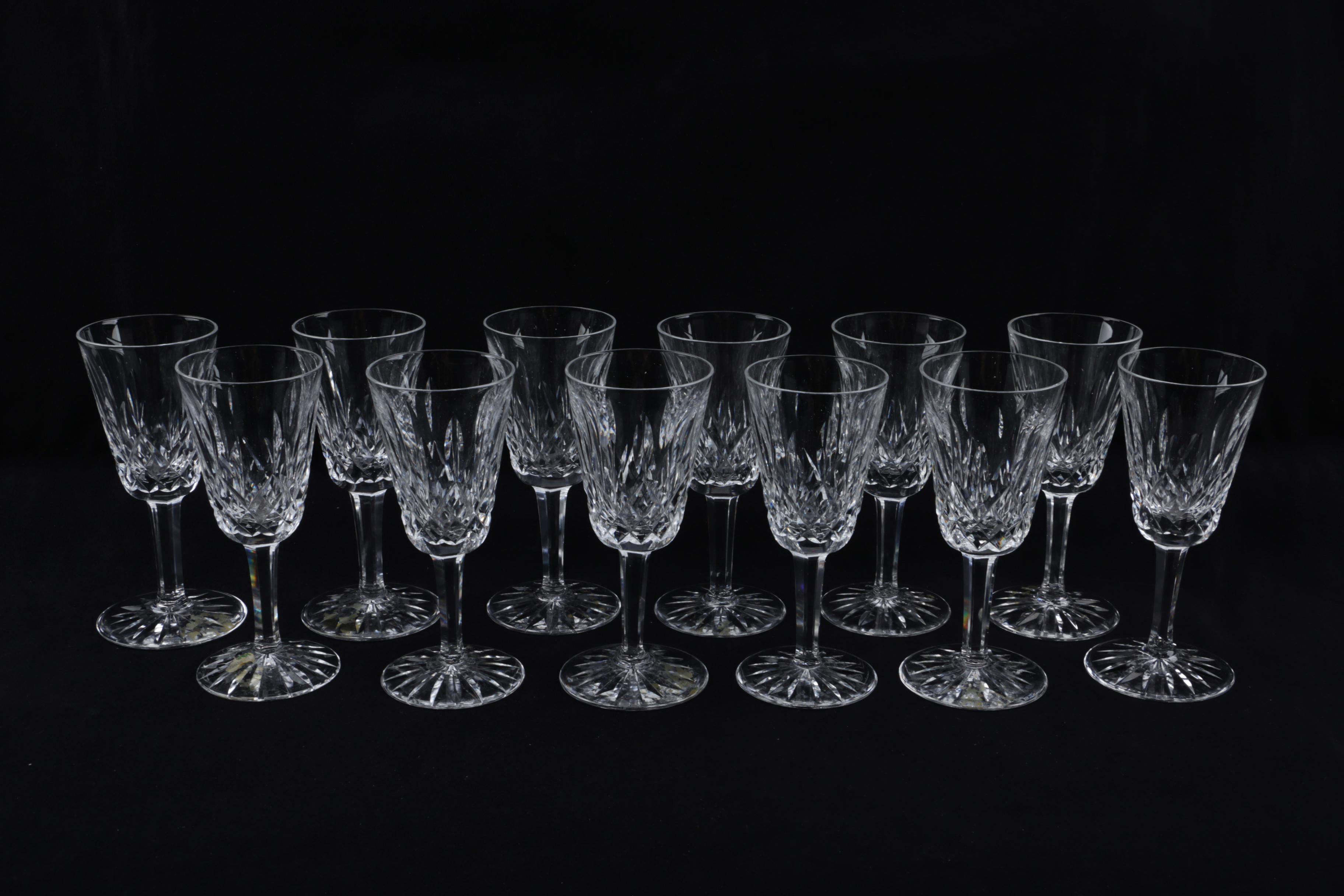 Waterford Crystal "Lismore" Sherry Glasses