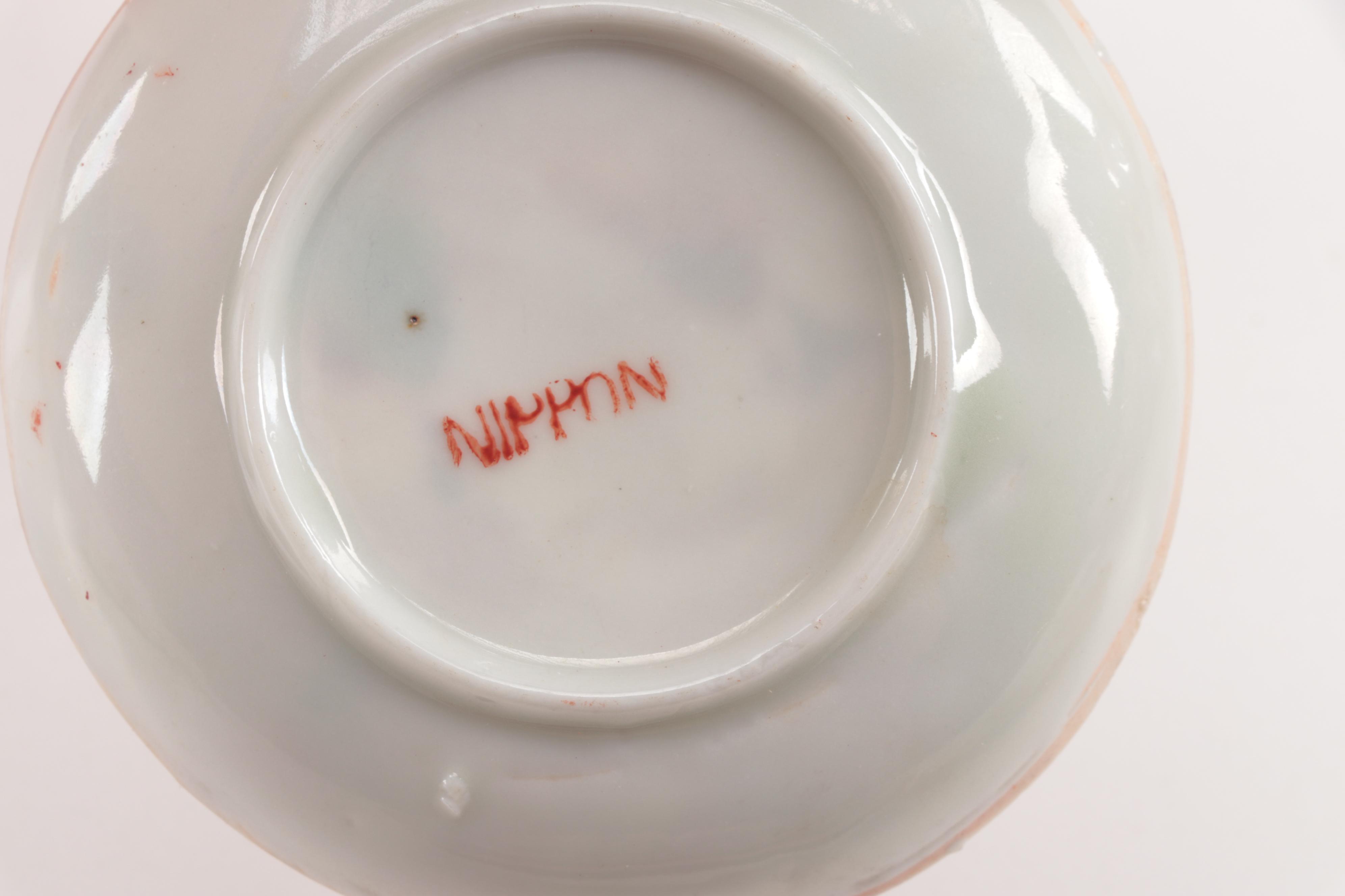 Japanese "Geisha Girl" Porcelain Cups and Saucers