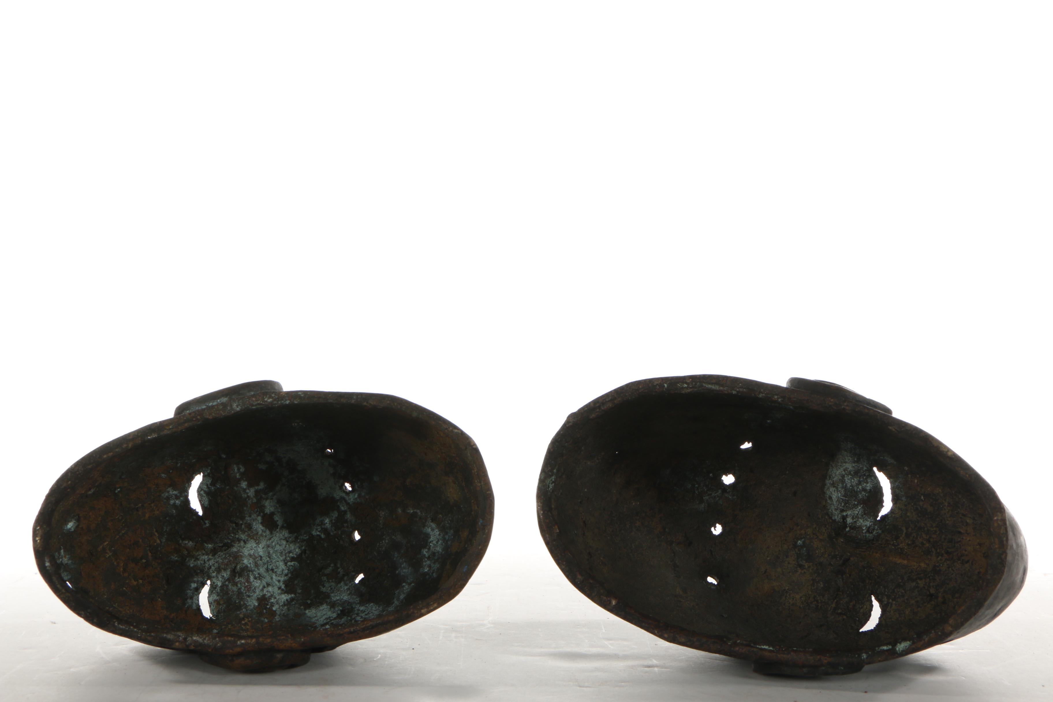 20th Century Decorative Copper Alloy Obalufon Masks